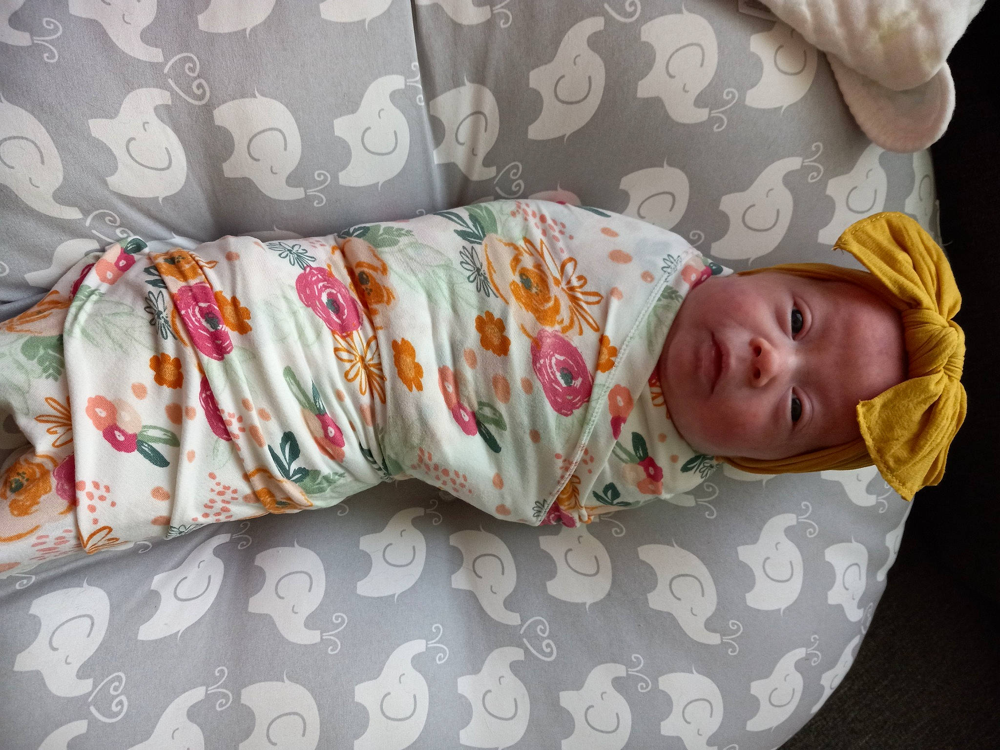 Ensley joined the competition — help win amazing prizes! baby, baby_products, baby_safety, baby_sleeping, baby_toddler_clothing, bedding, bedtime, child, comfort, couch, dress, flooring, hand, headwear, human_body, linens, pattern, person, sleeve, textile