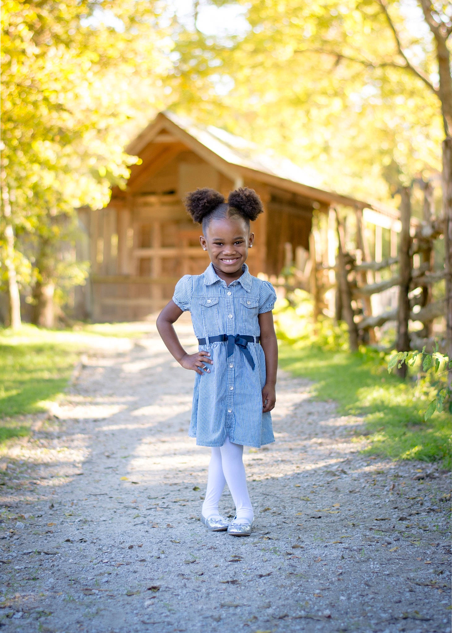 Kensley is registered to the contest to win money with this photo: baby, child, child_model, denim, dress, joy, leaf, person, photograph, photography, plant, portrait_photography, recreation, shoe, smile, snapshot, standing, sunlight, toddler, tree