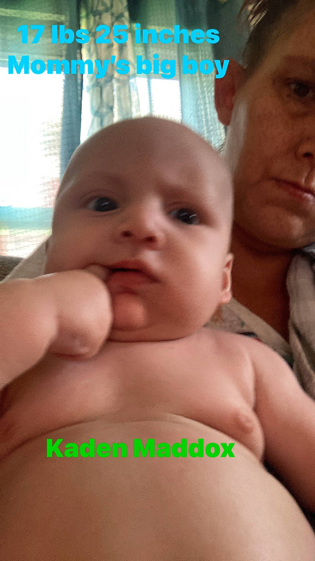 Kaden is registered to the contest to win money with this photo: baby, cheek, ear, eyebrow, eyelash, face, finger, forehead, gesture, happy, iris, jaw, lip, mouth, neck, nose, person, product, skin, thumb