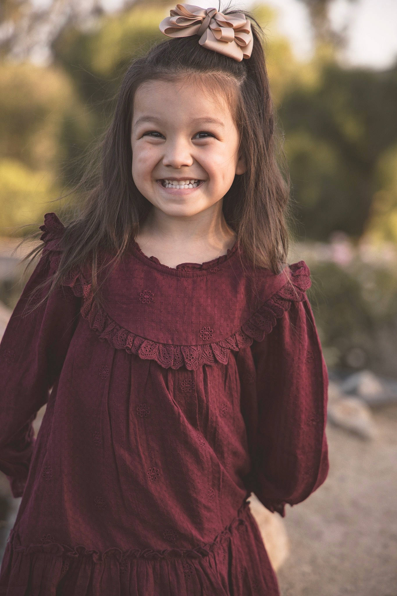 Brighton joined the competition — help win amazing prizes! day_dress, dress, eye, face, facial_expression, fashion, flash_photography, grass, hairstyle, happy, head, headgear, iris, joy, one_piece_garment, person, purple, shoulder, skin, smile