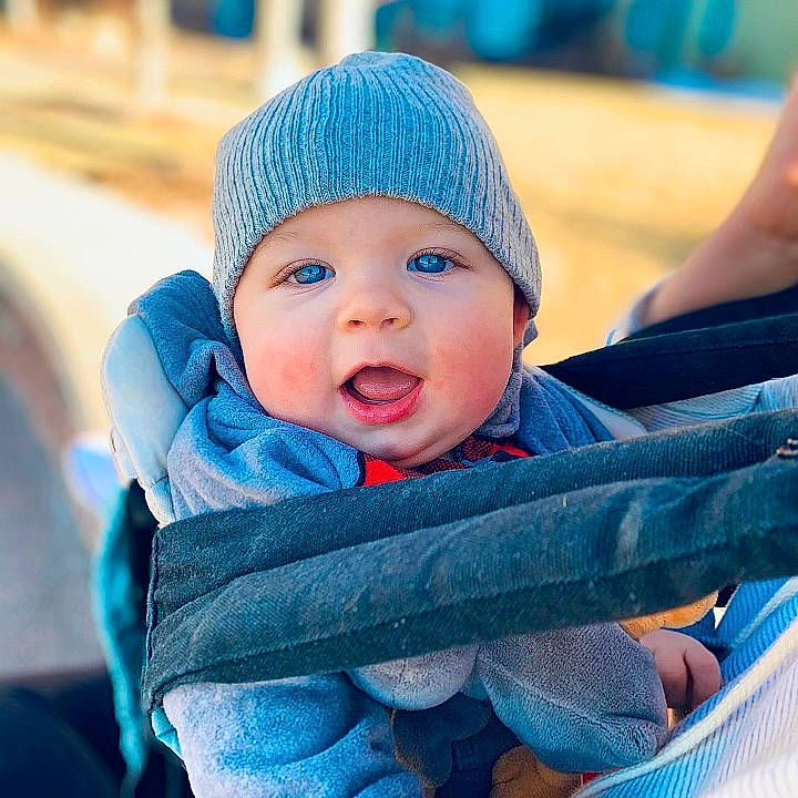 Kaisen joined the competition — help win amazing prizes! azure, baby, baby_products, baby_toddler_clothing, beanie, bonnet, cheek, child, comfort, headwear, hood, knit_cap, person, portrait_photography, toddler, wool
