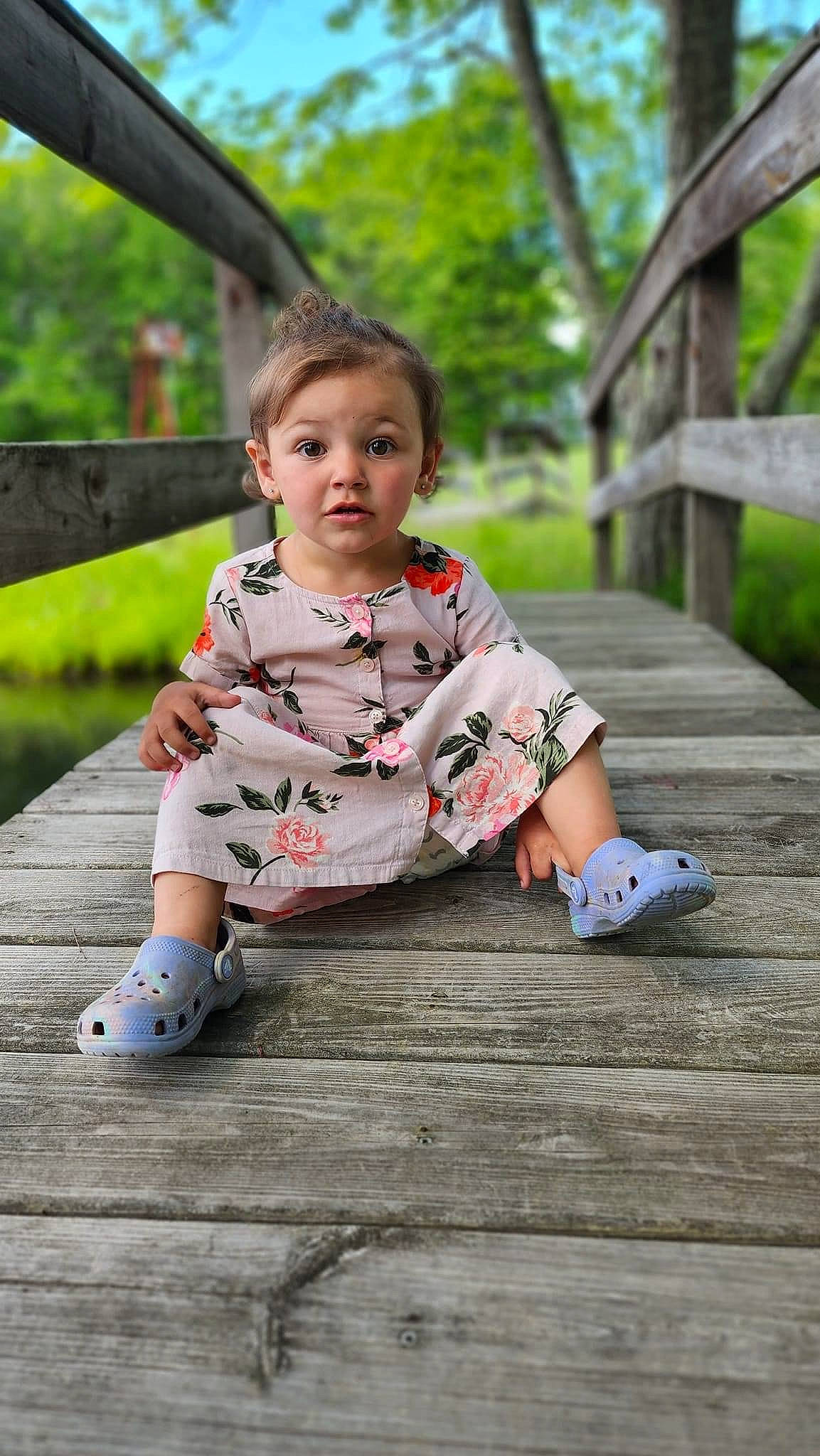 Raven is registered to the contest to win money with this photo: baby, baby_toddler_clothing, child, flooring, fun, grass, happy, human, leisure, pattern, person, plant, play, shoe, sitting, skin, sleeve, spring, surprise, toddler
