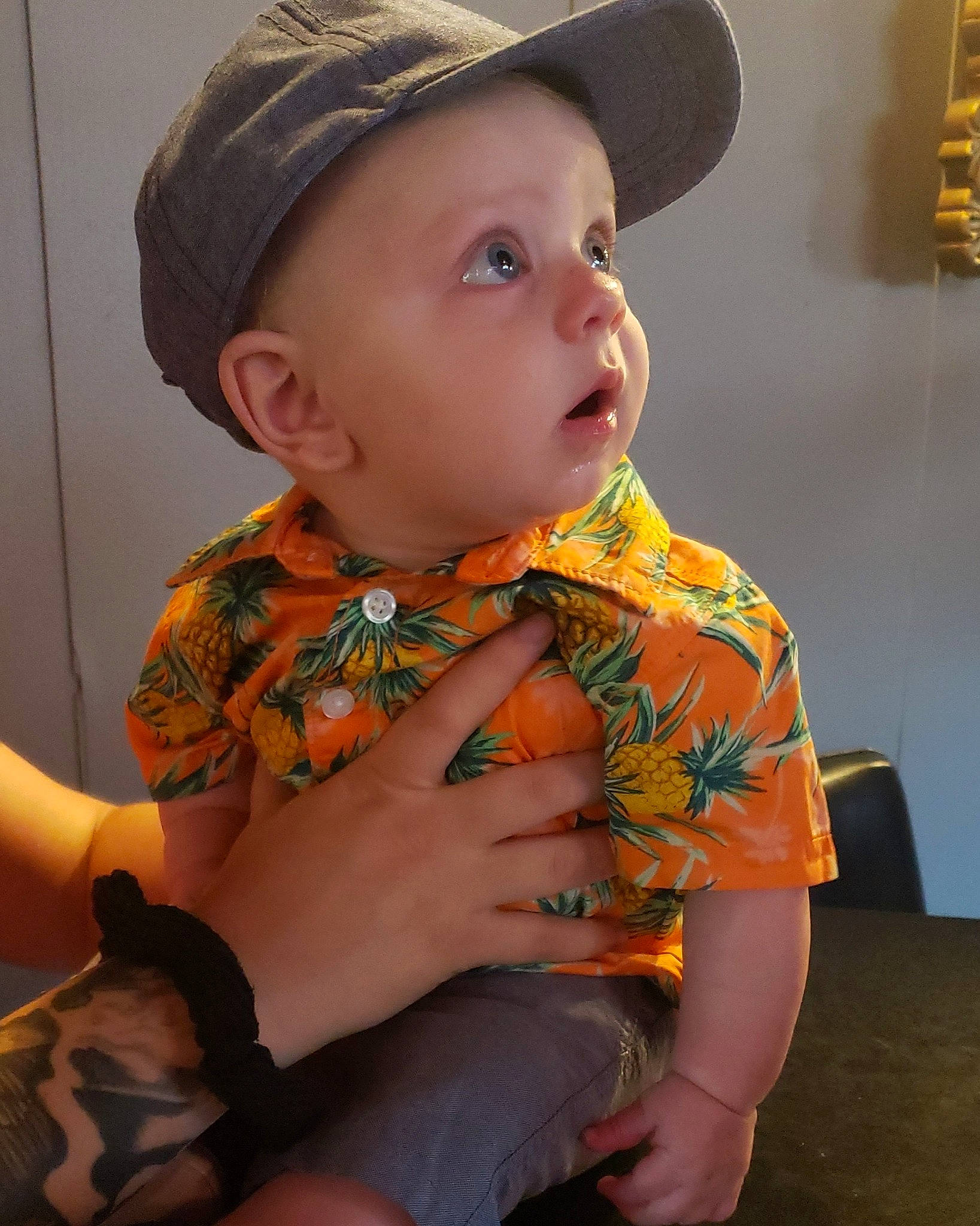 Marvin joined the competition — help win amazing prizes! child, fashion_accessory, hat, headgear, neck, person, surprise, toddler