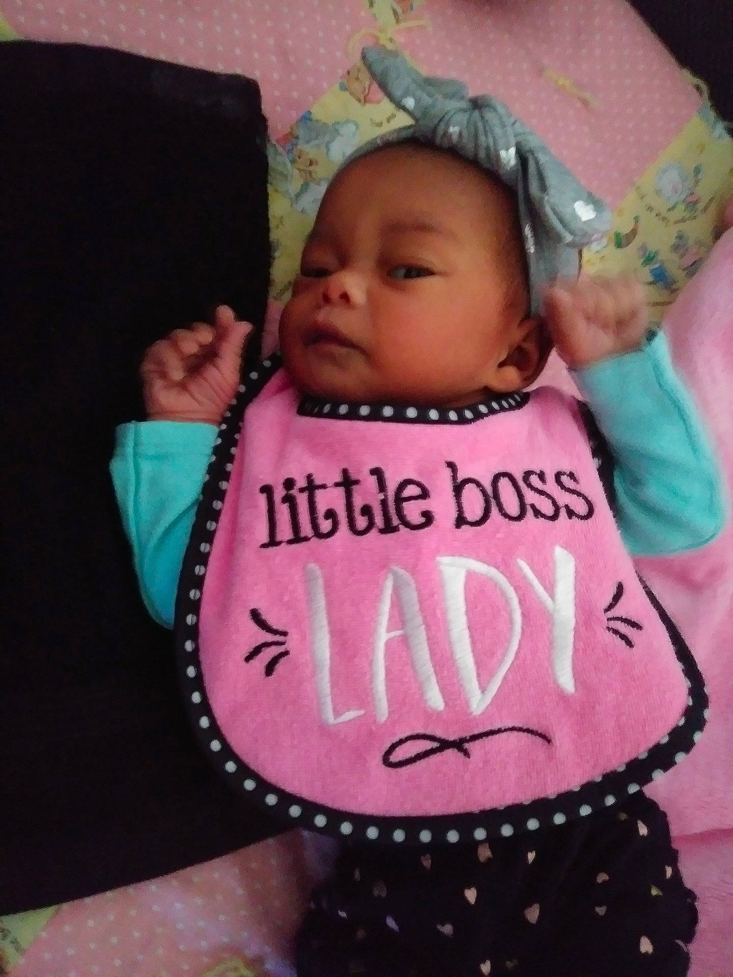 Leiana joined the competition — help win amazing prizes! cheek, child, day, infant, magenta, pattern, person, pink, product, smile, toddler