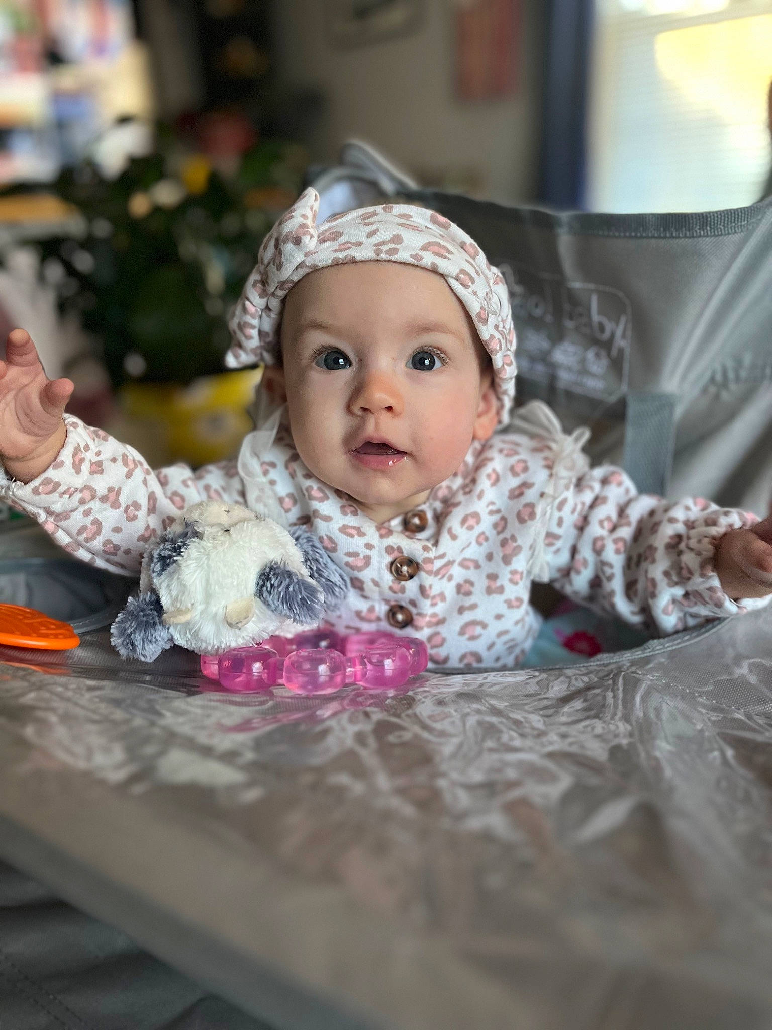 Kalliope joined the competition — help win amazing prizes! baby, baby_toddler_clothing, cheek, child, costume, embellishment, event, fashion_accessory, flooring, fun, hair_accessory, happy, headpiece, headwear, person, portrait_photography, room, sitting, table, tableware
