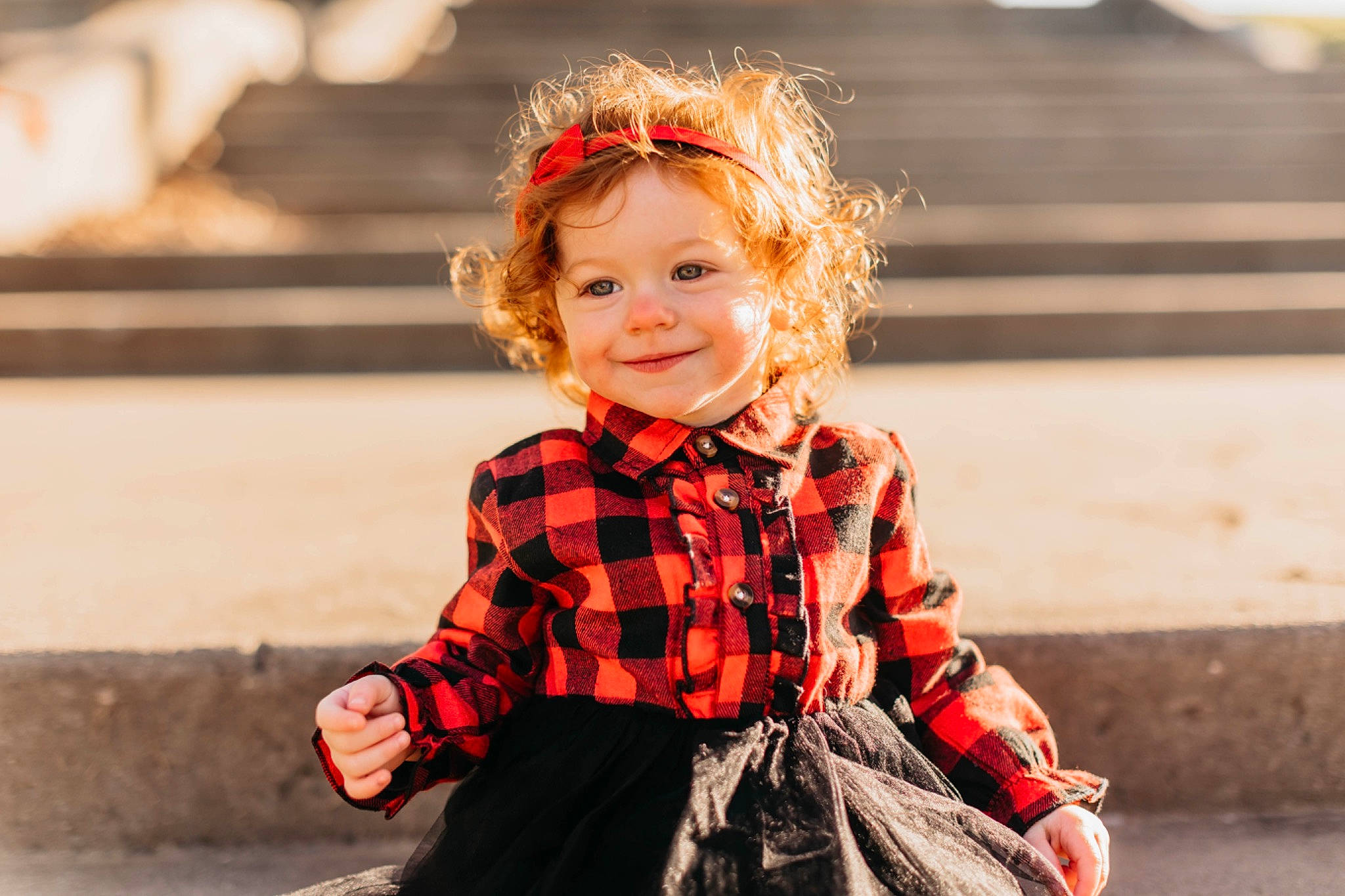Ellowyn is registered to the contest to win money with this photo: baby, child, flash_photography, fun, happy, headgear, joy, orange, pattern, person, plaid, portrait_photography, sitting, sleeve, smile, street, tartan, toddler, toy, vacation