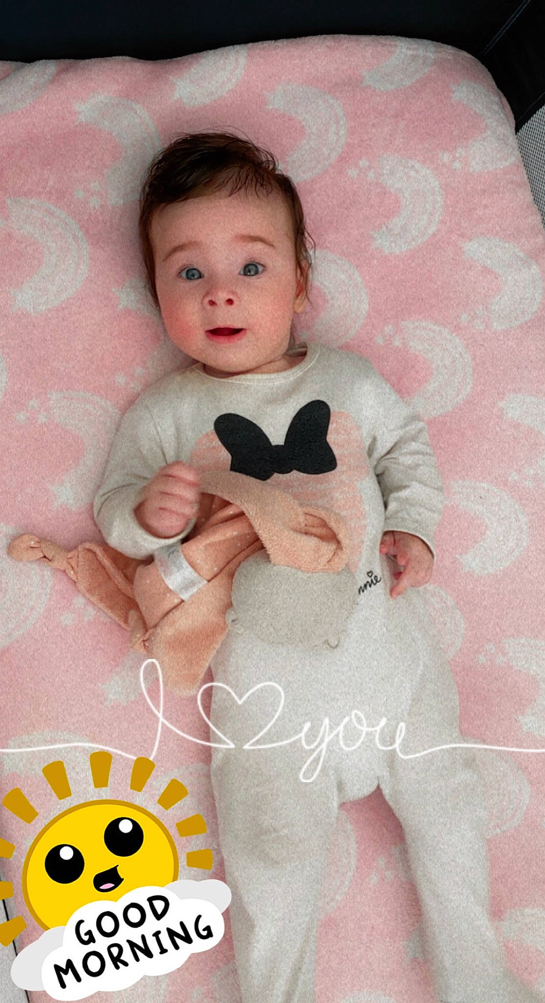 Anastasia Maria a rejoint le concours — aidez-le/la à gagner de superbes lots ! arm, baby, baby_toddler_clothing, cheek, child, doll, dress, finger, hand, happy, pattern, person, pink, skin, sleeve, sock, surprise, textile, thigh, toddler