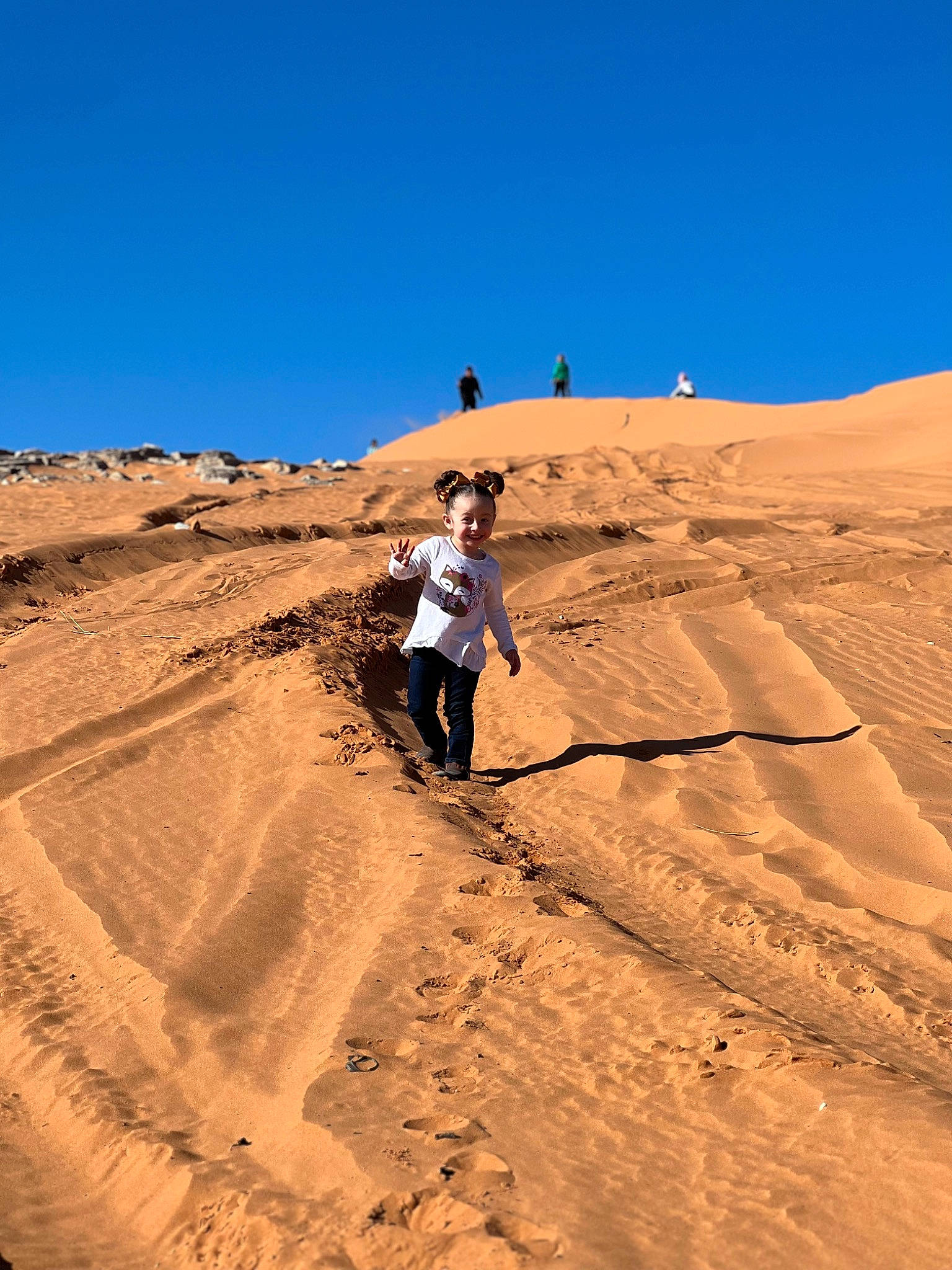 Addilyn is registered to the contest to win money with this photo: aeolian_landform, dune, ecoregion, erg, formation, fun, happy, hill, horizon, joy, landscape, mountainous_landforms, natural_environment, people_in_nature, person, recreation, sand, singing_sand, sky, slope