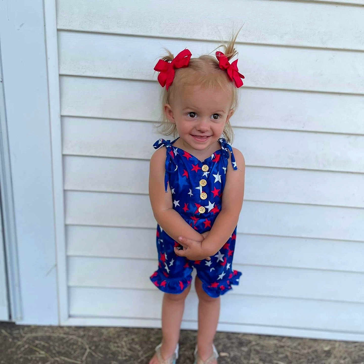Kinsley joined the competition — help win amazing prizes! child, clothing, door, dress, face, female, footwear, girl, happy, head, pants, person, photography, plant, portrait, pottedplant, sandal, shoe, shorts, summer