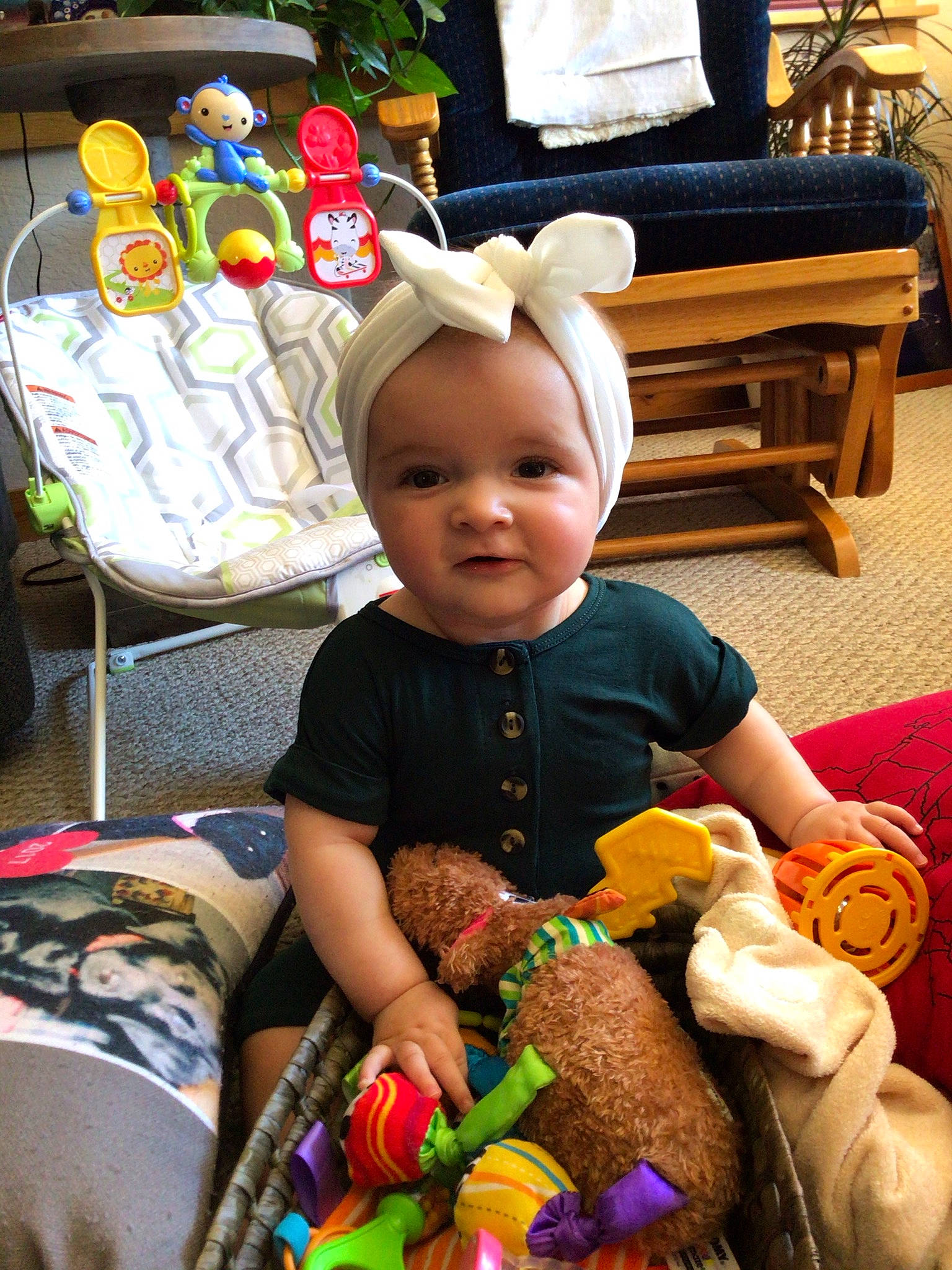 Remi joined the competition — help win amazing prizes! baby, baby_products, child, ear, holiday, people, person, play, plush, product, room, sitting, stuffed_toy, teddy_bear, textile, toddler, toy, vacation, wool