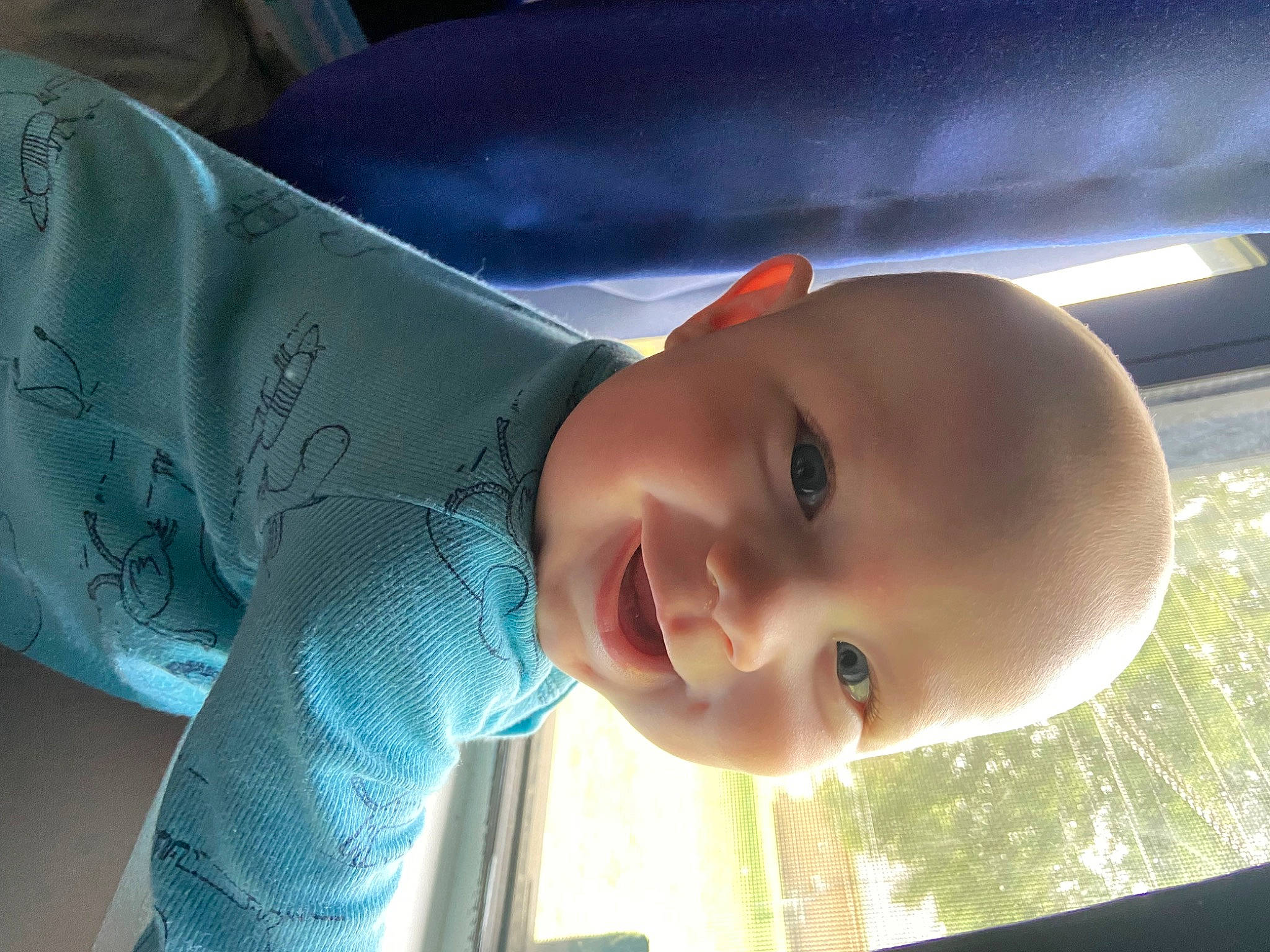 Kolton joined the competition — help win amazing prizes! baby, baby_toddler_clothing, cheek, child, eyebrow, fun, grass, happy, human_body, iris, leisure, lip, mouth, nose, person, skin, smile, toddler, tree, water