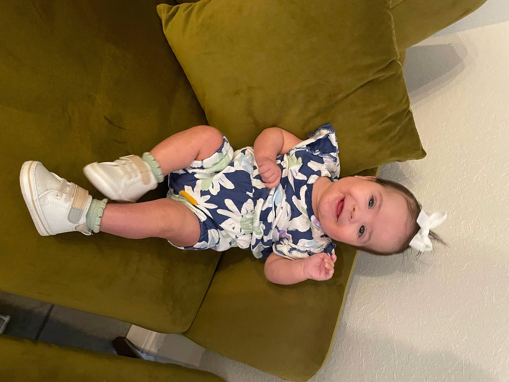Viviana joined the competition — help win amazing prizes! baby, baby_products, baby_sleeping, baby_toddler_clothing, child, comfort, flooring, hat, human_leg, joy, knee, lap, leg, linens, pattern, person, room, sitting, sock, thigh