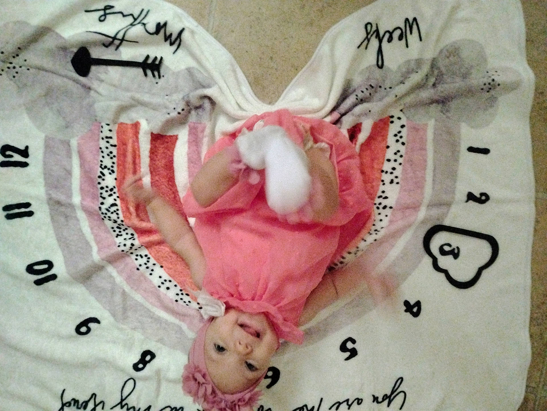 Aryana joined the competition — help win amazing prizes! baby, bed, bedroom, blanket, bonnet, clothing, cushion, dress, face, furniture, hat, head, homedecor, indoors, person, photography, portrait, room, t_shirt, text