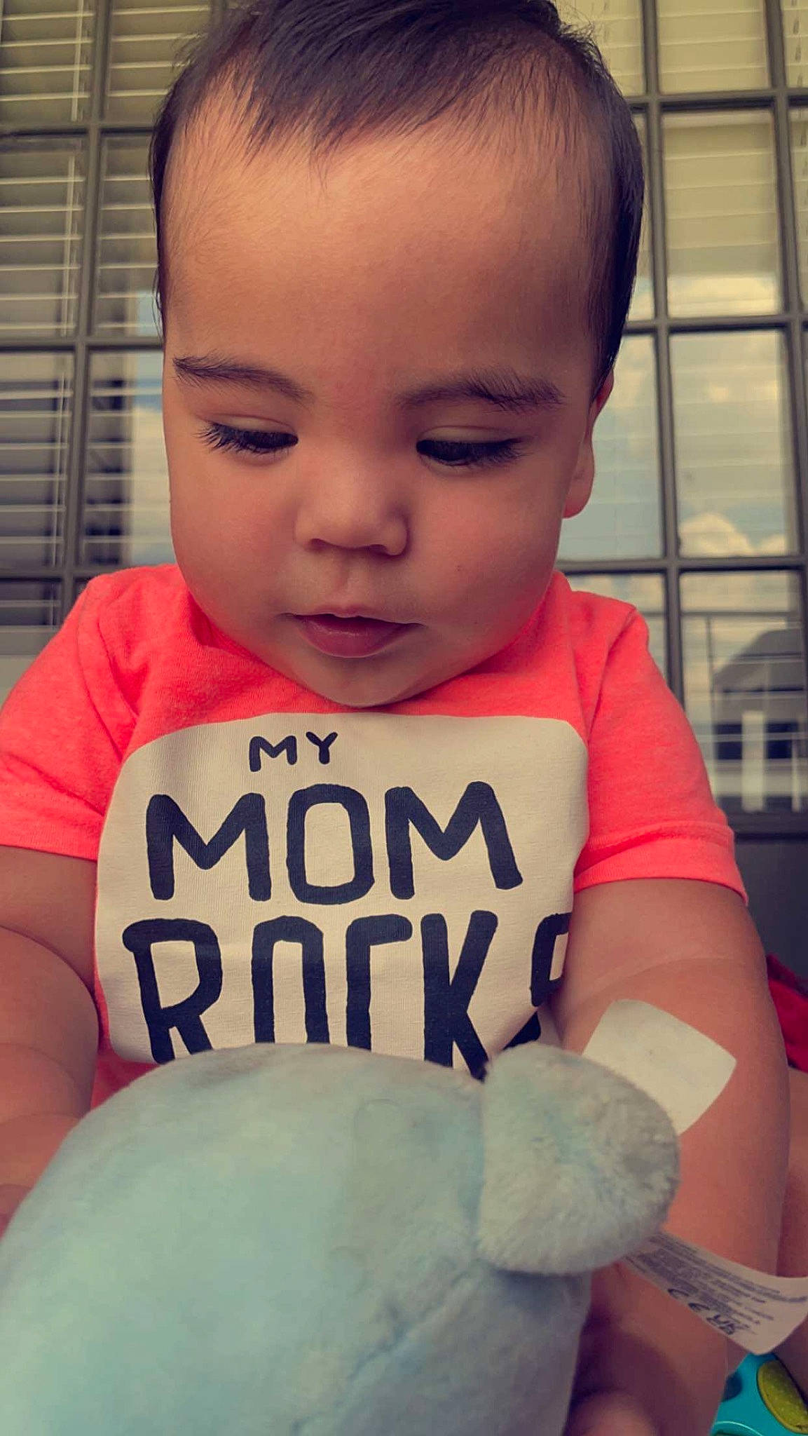 Kaiden joined the competition — help win amazing prizes! arm, baby_toddler_clothing, blue, cheek, eyelash, facial_expression, finger, gesture, hairstyle, happy, human, human_body, mammal, muscle, neck, nose, organ, person, skin, sleeve