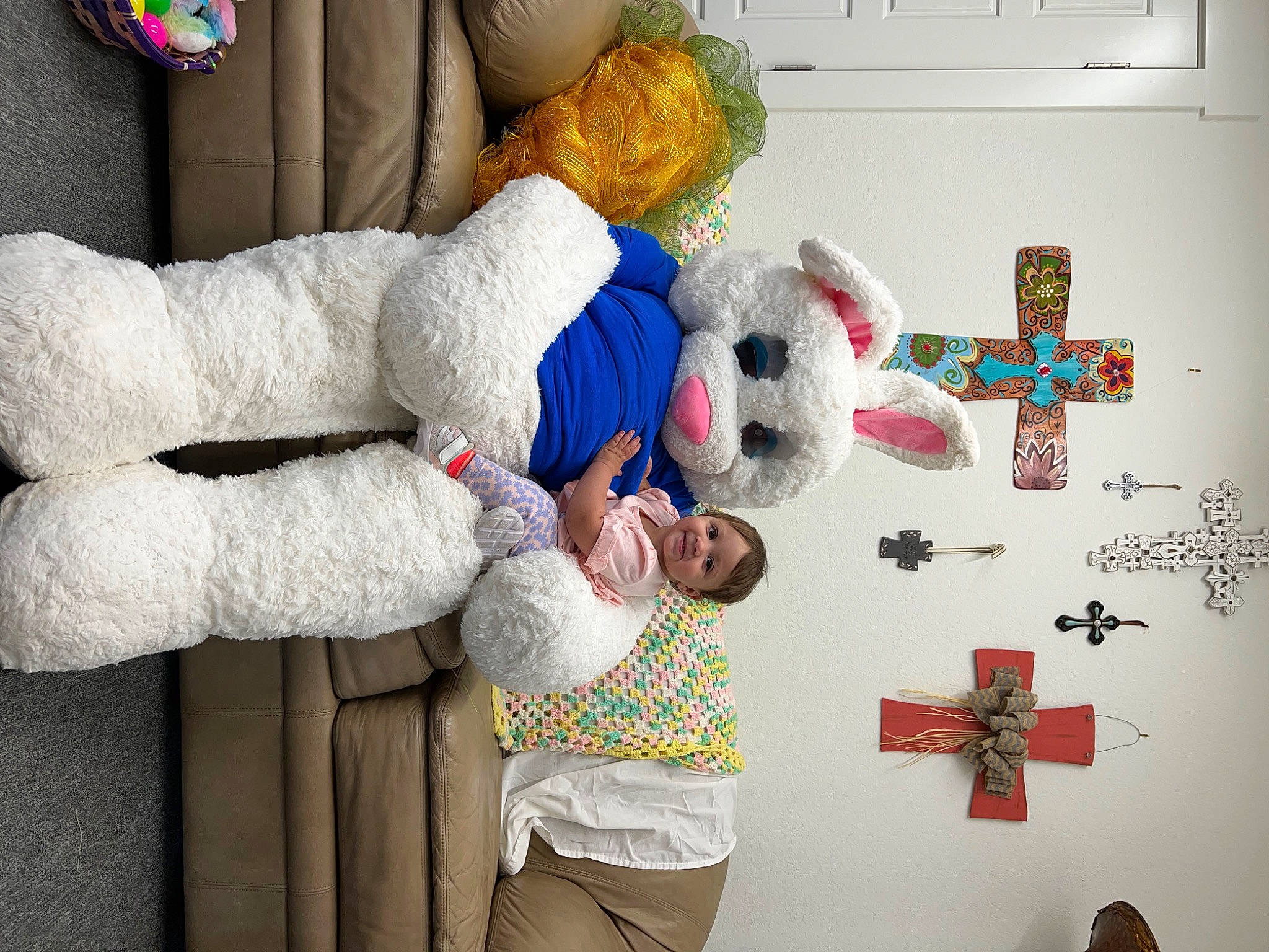 Riverlynn is registered to the contest to win money with this photo: art, child, comfort, couch, event, fur, green, happy, joy, person, photograph, plush, product, red, room, smile, stuffed_toy, textile, toy, white