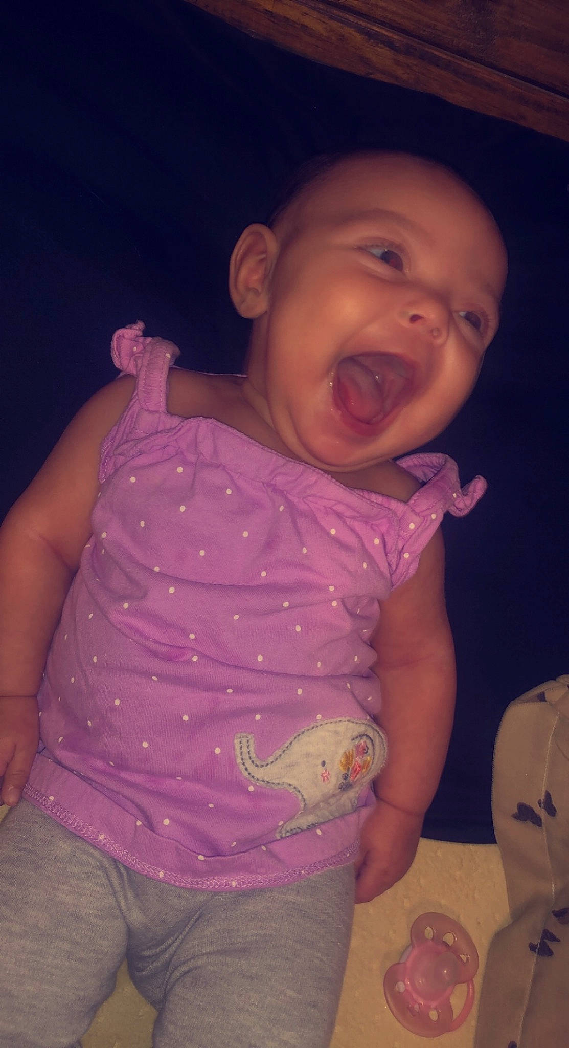 Ensley joined the competition — help win amazing prizes! arm, cheek, chin, eye, eyebrow, face, facial_expression, forehead, hair, hairstyle, hand, head, lip, mouth, muscle, nose, person, product, purple, skin