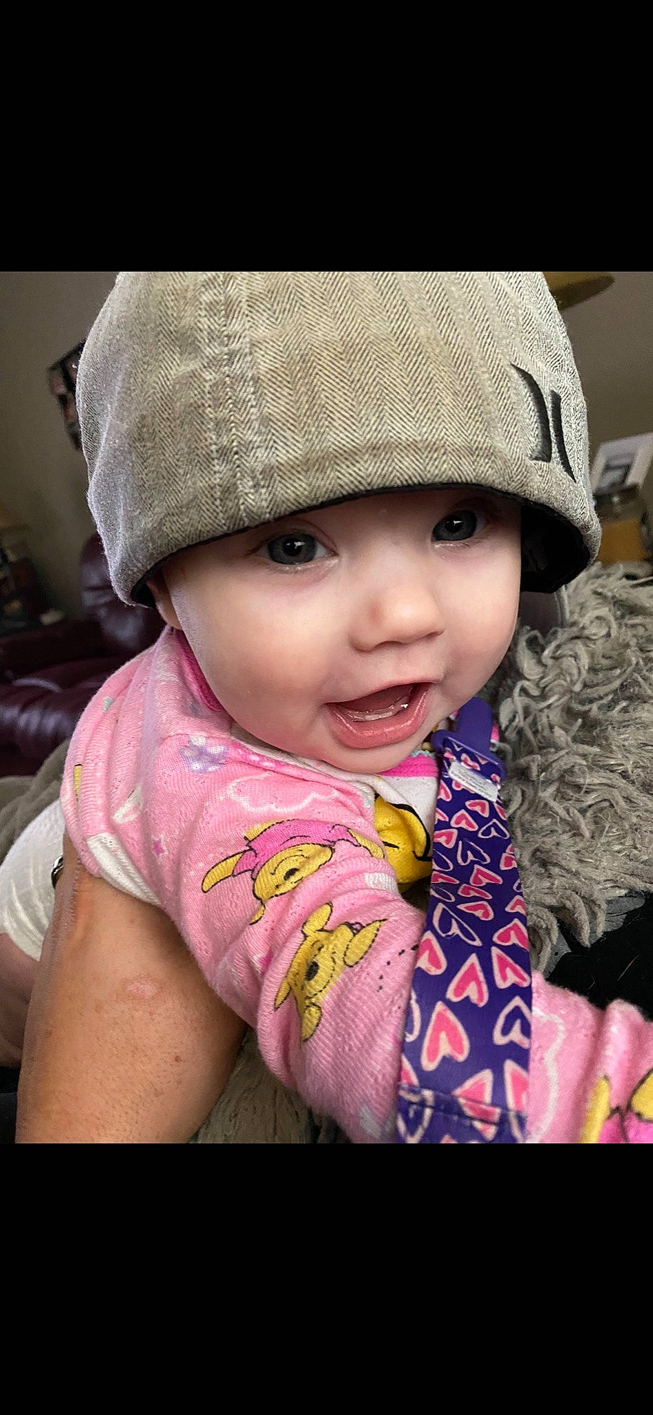 Rhyder joined the competition — help win amazing prizes! baby, bonnet, cap, cheek, child, cool, face, hat, head, headgear, headwear, knit_cap, lip, mouth, nose, person, pink, skin, smile, sun_hat
