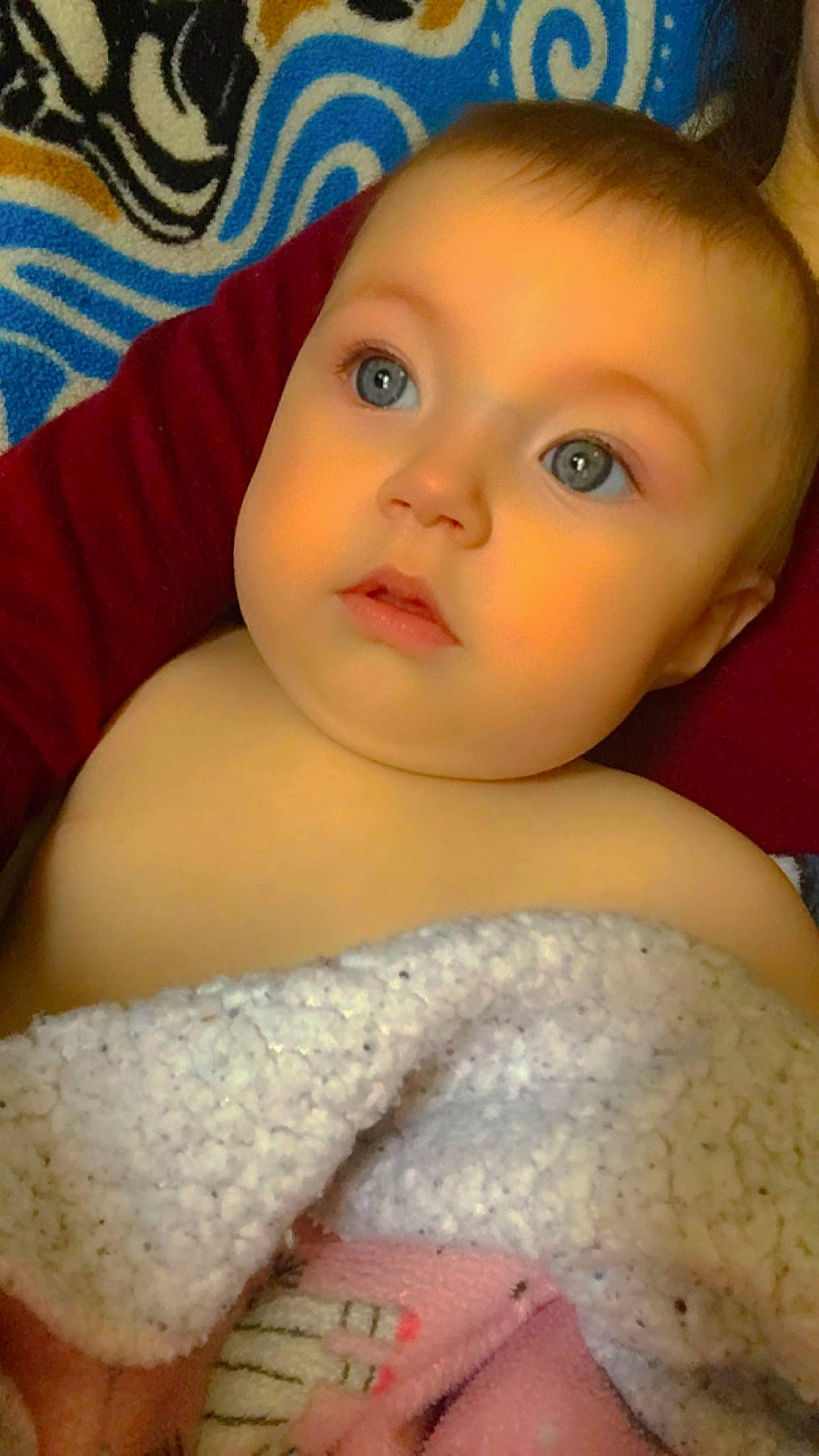 Everly joined the competition — help win amazing prizes! baby, baby_toddler_clothing, bathing, blue, cheek, chest, child, chin, eye, eyebrow, eyelash, face, happy, head, headgear, iris, lip, nose, person, skin