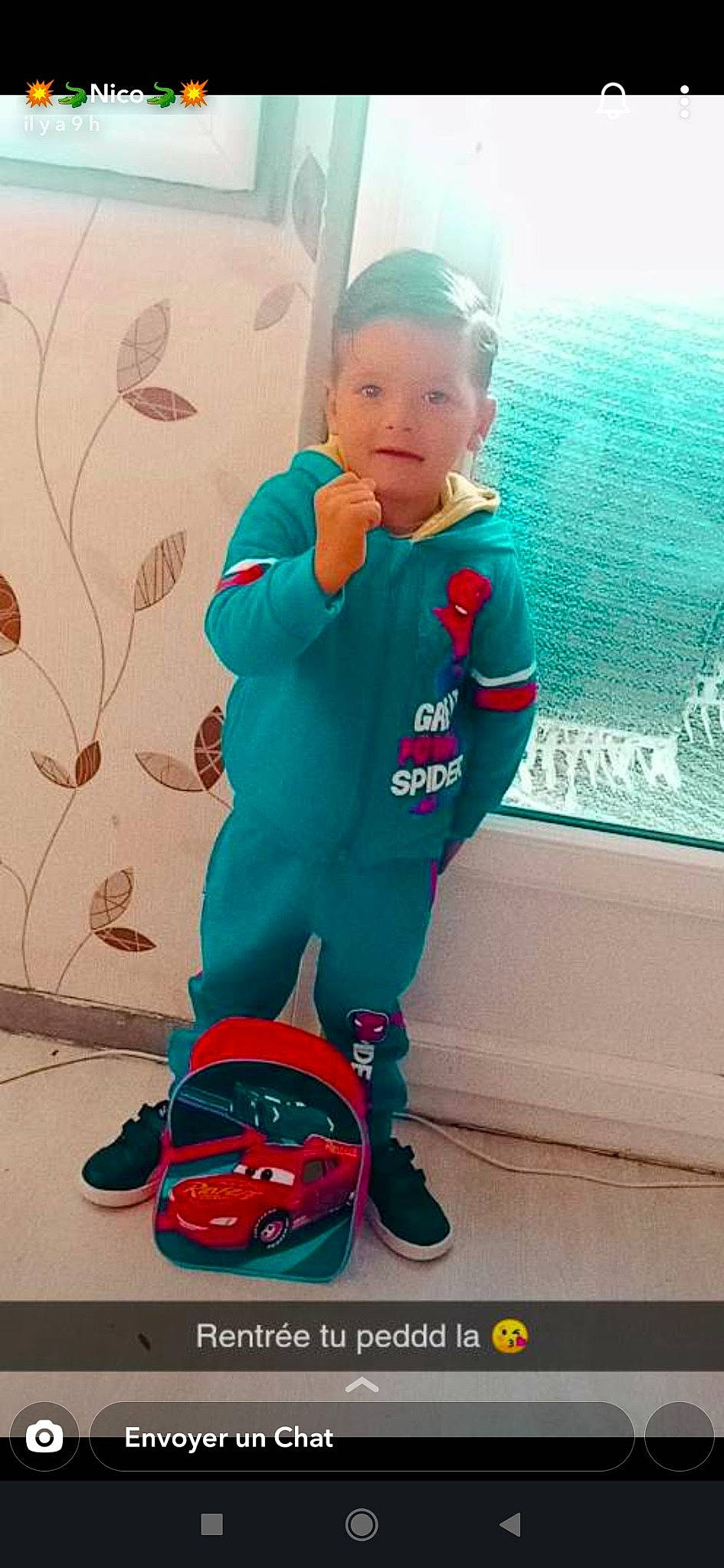 Djulian participe au concours pour gagner de l'argent avec cette photo : baby, baby_toddler_clothing, boot, carmine, child, electric_blue, eye, face, fictional_character, flooring, happy, head, pattern, person, sitting, sleeve, sneakers, suit, t_shirt, toddler