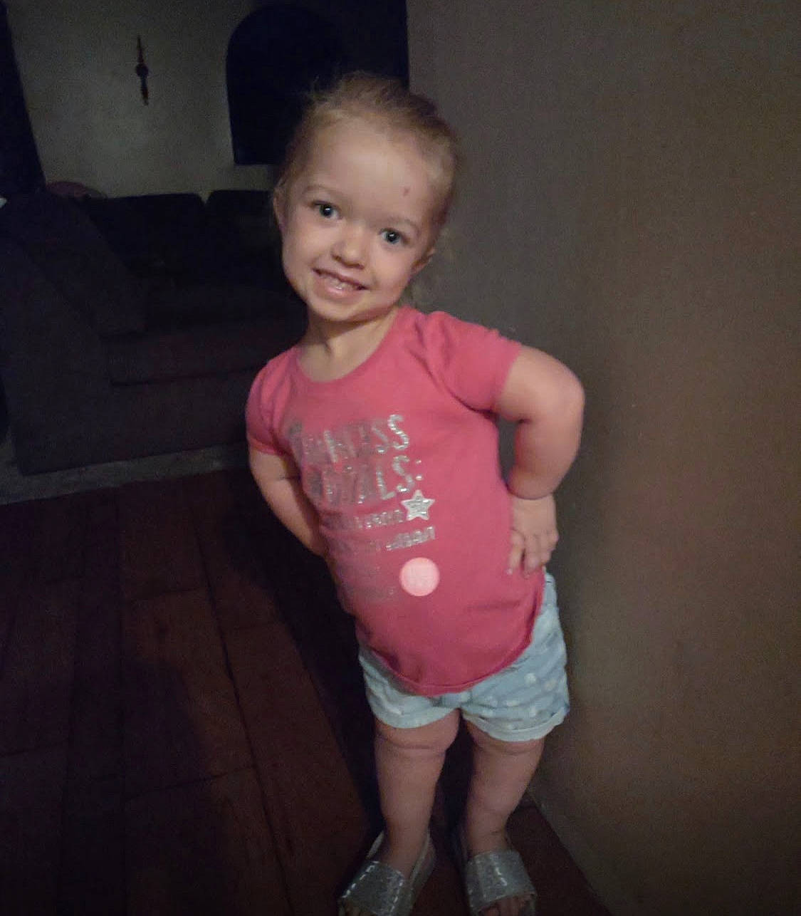 Hannah joined the competition — help win amazing prizes! baby_toddler_clothing, cheek, cool, flash_photography, hand, happy, human_body, joint, joy, knee, leg, mouth, neck, person, shorts, shoulder, sleeve, smile, stomach, t_shirt