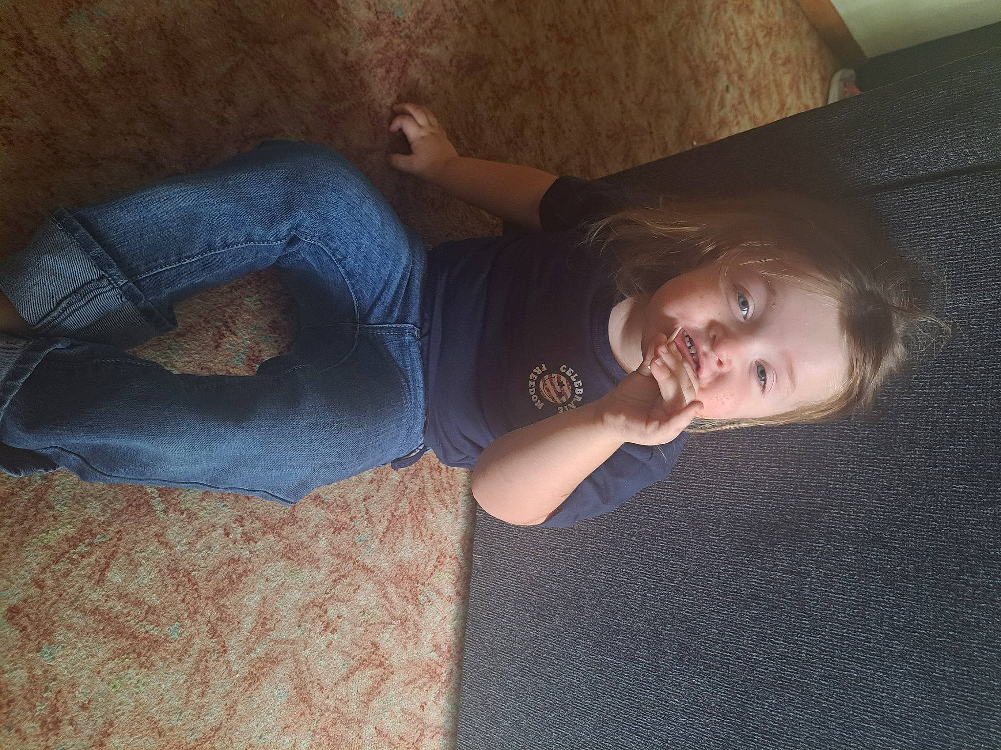 Mia joined the competition — help win amazing prizes! child, comfort, elbow, finger, floor, flooring, fun, hardwood, human_leg, knee, linens, nap, person, room, sitting, sleep, smile, thigh, tints_and_shades, toddler