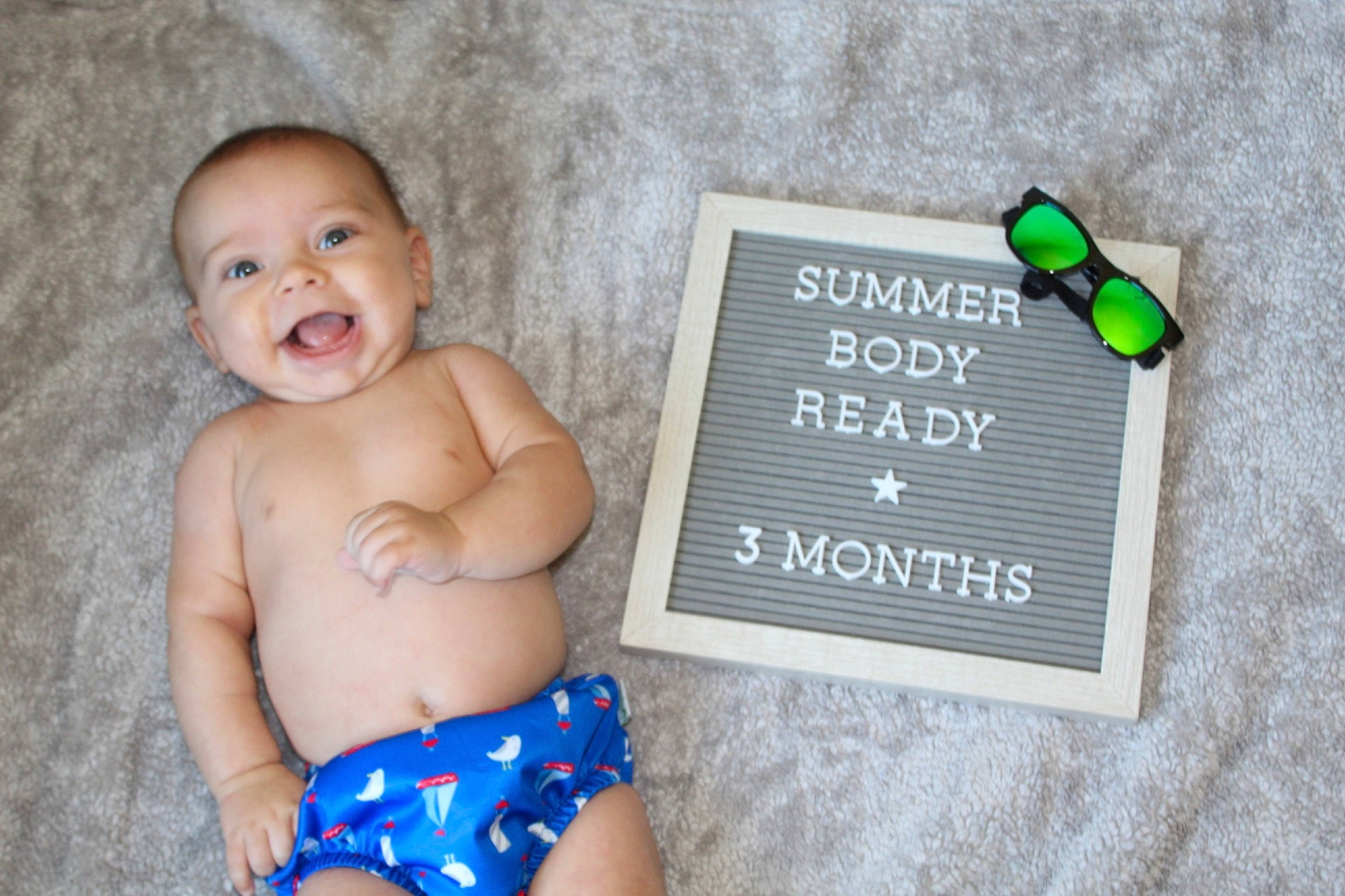 Brodie joined the competition — help win amazing prizes! abdomen, baby, chest, child, facial_expression, finger, font, hairstyle, hand, happy, organ, pattern, person, product, smile, stomach, thigh, toddler, trunk, undergarment