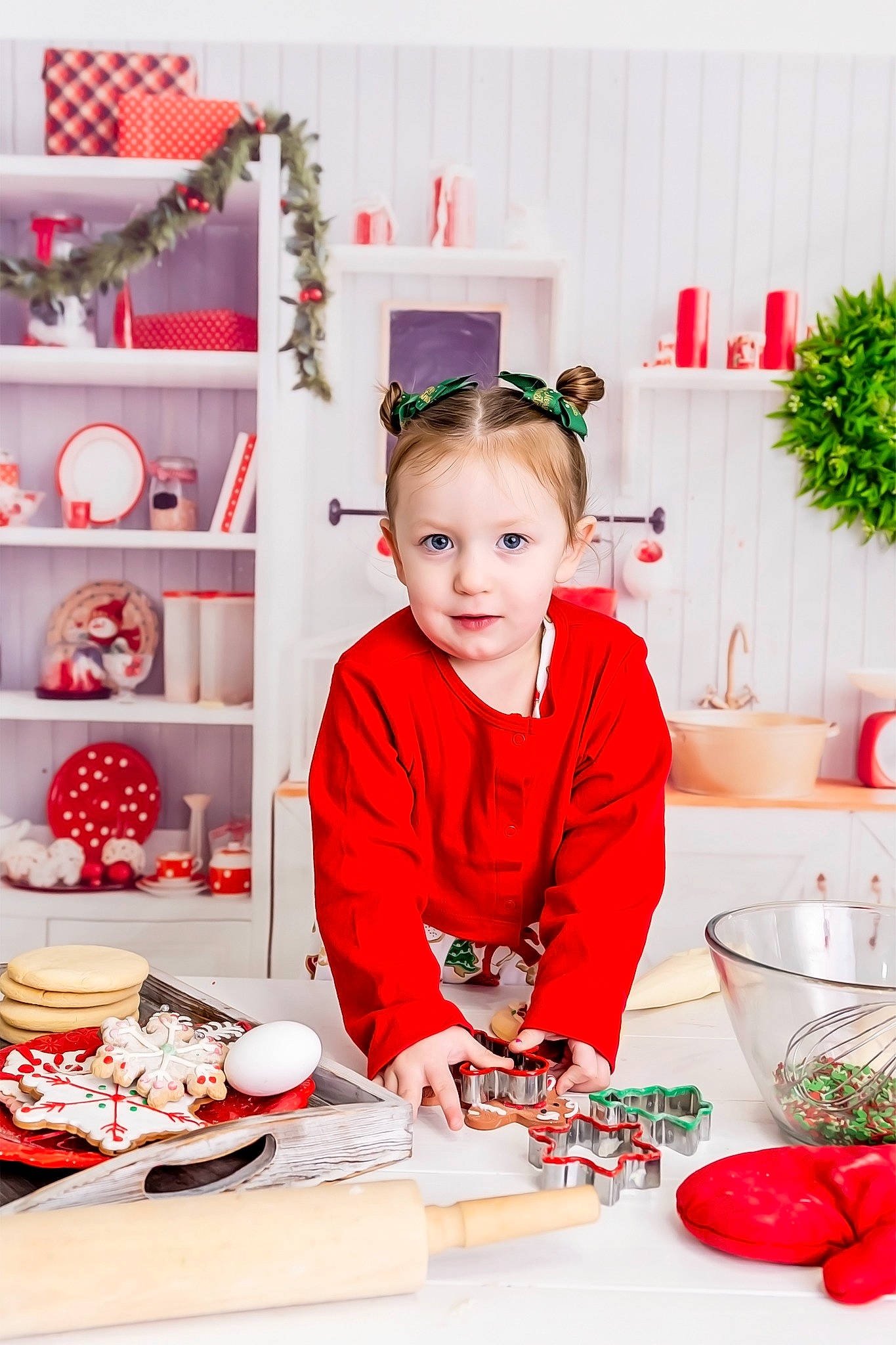 Talina joined the competition — help win amazing prizes! carmine, child, christmas, christmas_decoration, christmas_eve, christmas_ornament, cooking, event, happy, holiday, natural_foods, pattern, person, plate, red, serveware, shelf, smile, tableware, toddler