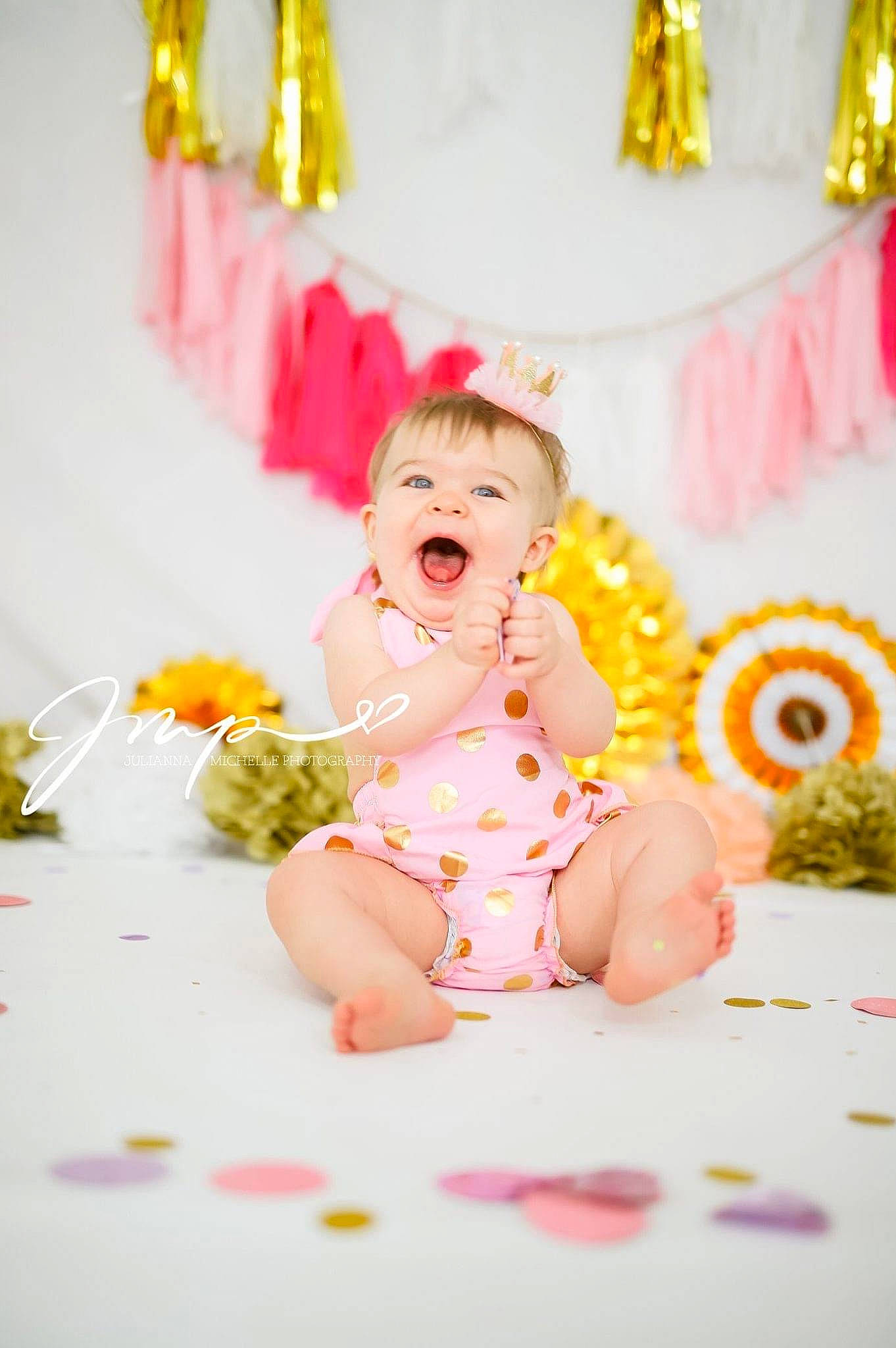 Annabeth joined the competition — help win amazing prizes! baby, baby_toddler_clothing, child, happy, person, photograph, photography, pink, product, room, skin, sweetness, toddler, yellow