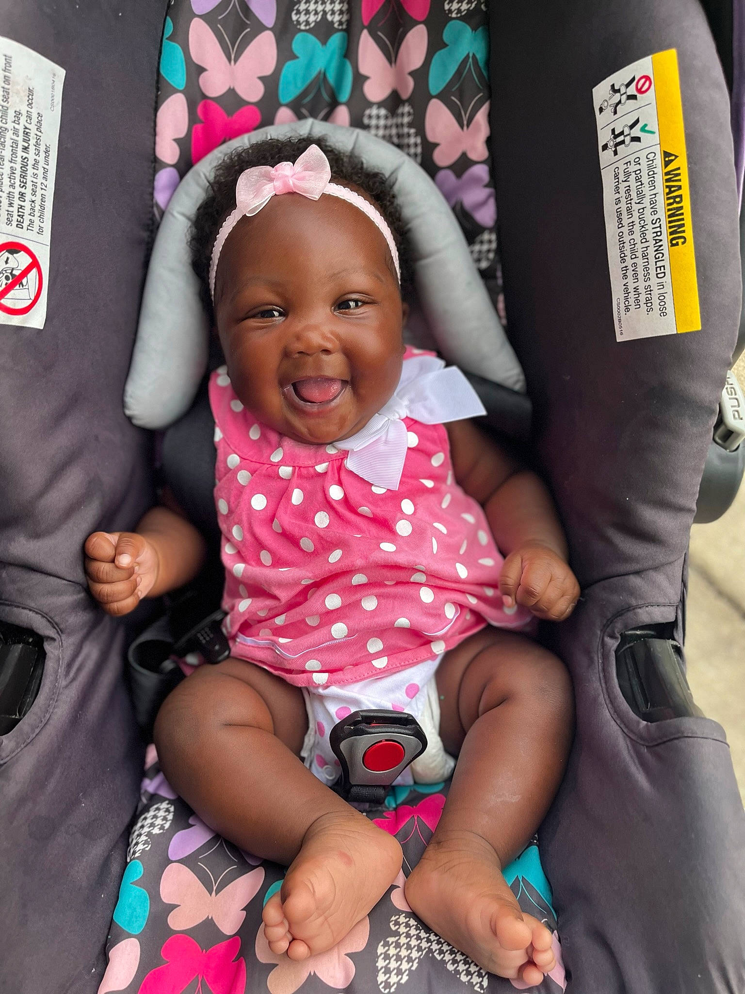 Tyzerah is registered to the contest to win money with this photo: baby, baby_toddler_clothing, cheek, child, comfort, cool, finger, gesture, happy, joy, organ, person, pink, product, purple, skin, sleeve, smile, textile, toddler