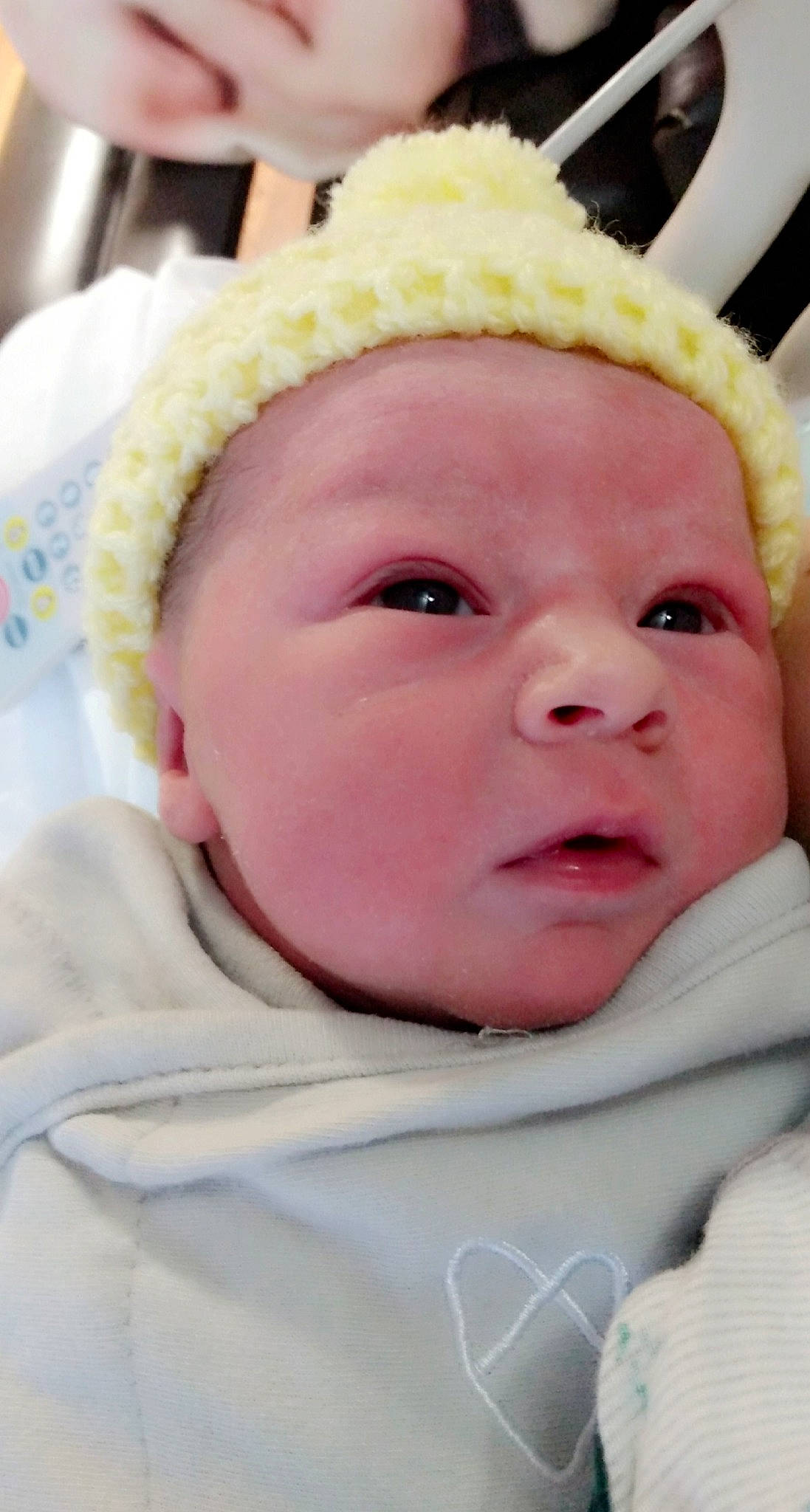 Wesley joined the competition — help win amazing prizes! baby, baby_toddler_clothing, beanie, cheek, child, chin, close_up, comfort, eyebrow, facial_expression, forehead, headgear, headwear, iris, lip, organ, person, photography, skin, toddler