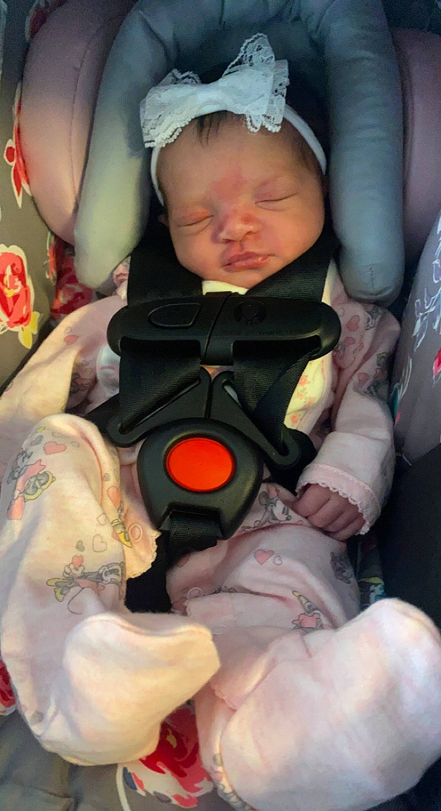 Journee joined the competition — help win amazing prizes! baby, baby_carriage, baby_products, baby_safety, baby_toddler_clothing, car_seat, carmine, cheek, child, comfort, eye, finger, fun, mouth, nail, person, personal_protective_equipment, sitting, skin, thumb