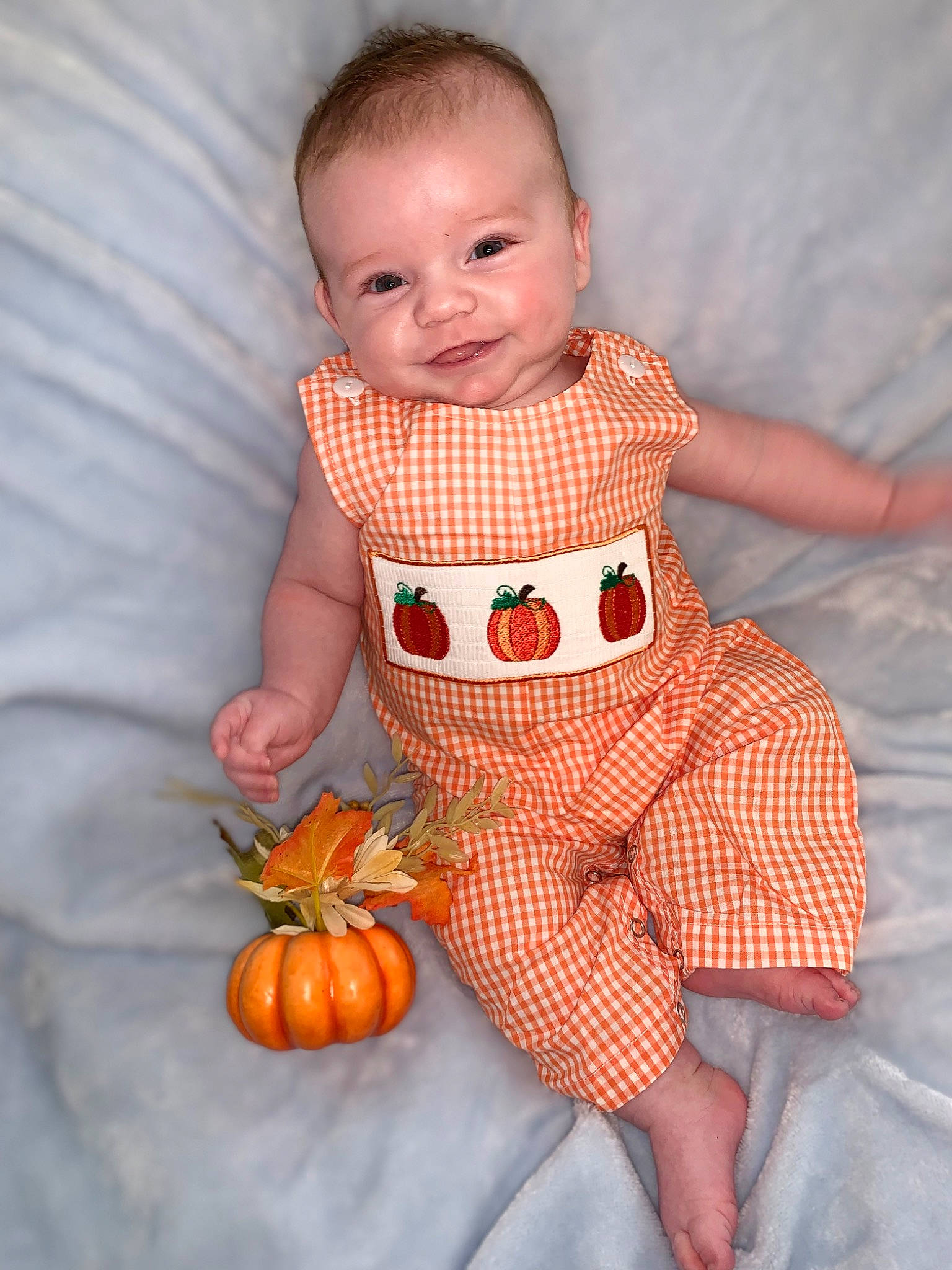 Keagan joined the competition — help win amazing prizes! baby, baby_toddler_clothing, calabaza, comfort, cucurbita, dress, face, fruit, gourd, happy, human_body, joy, natural_foods, orange, person, plant, pumpkin, smile, squash, toddler
