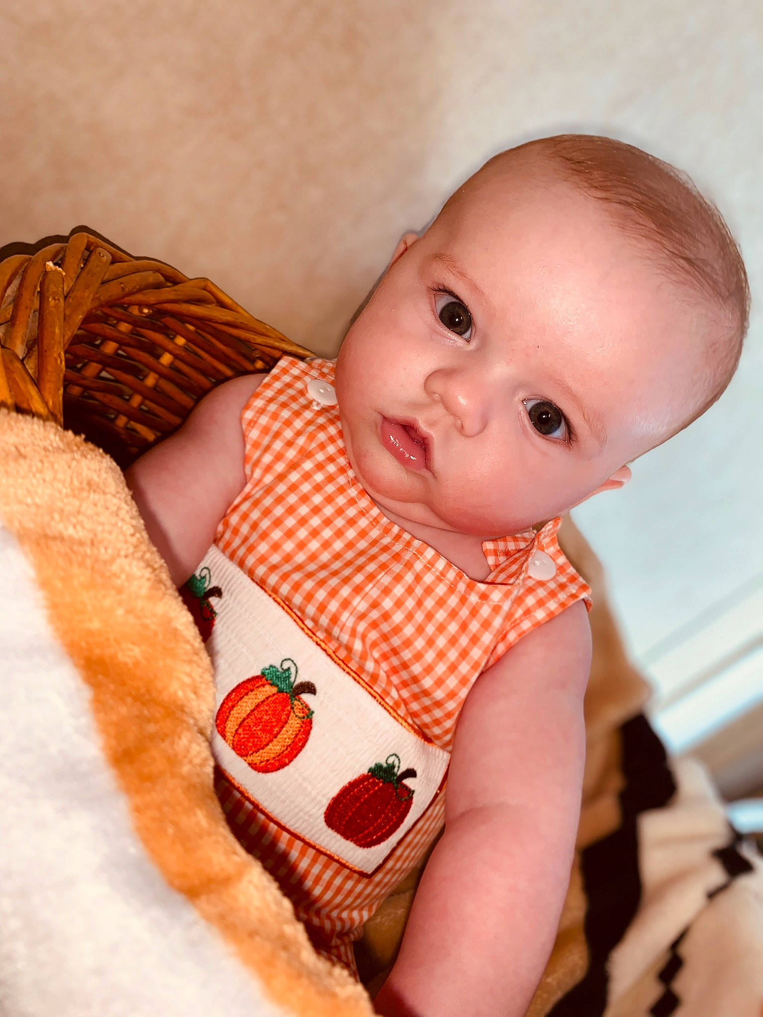 Keagan is registered to the contest to win money with this photo: baby, baby_toddler_clothing, cheek, chest, child, chin, doll, dress, eyelash, face, fruit, hand, head, human_body, lip, neck, nose, person, skin, sleeve