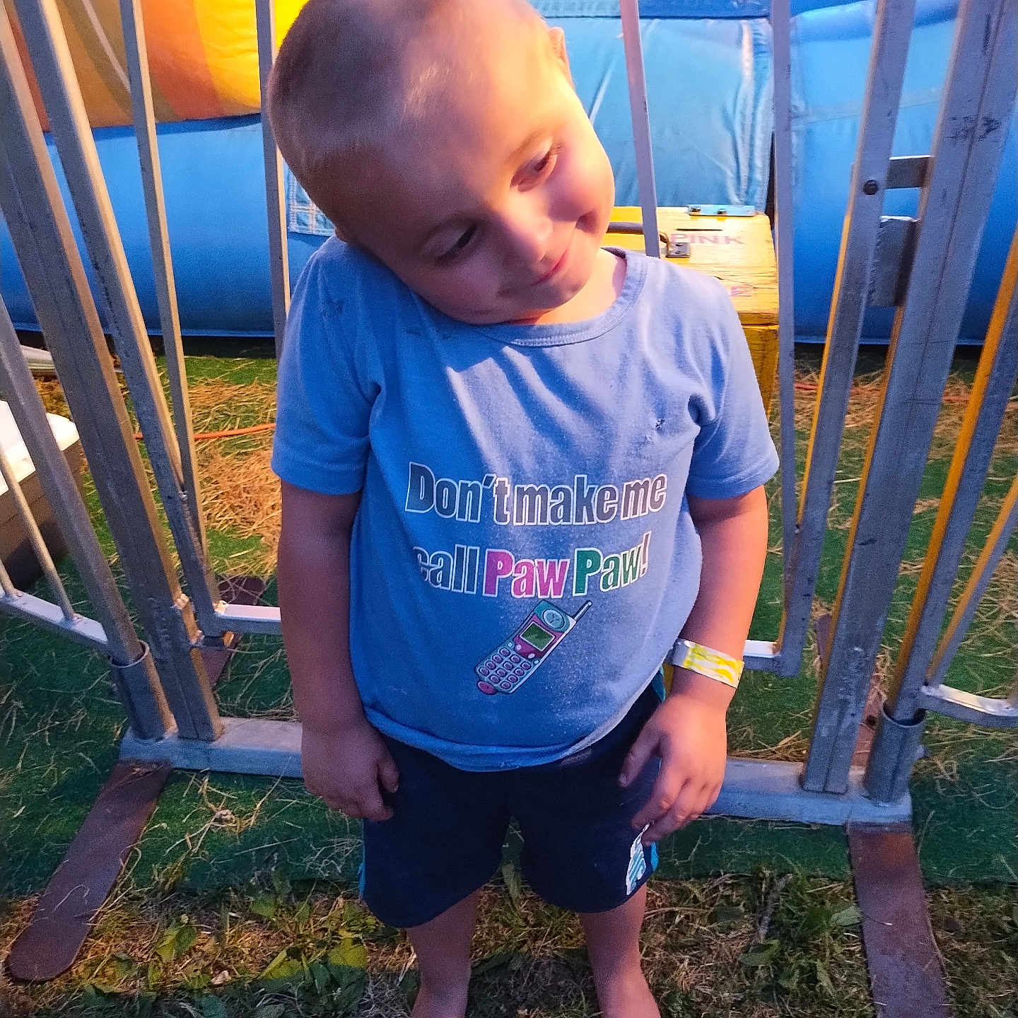 Charles joined the competition — help win amazing prizes! baby, backyard, clothing, face, grass, head, nature, outdoorplayarea, outdoors, pants, park, person, photography, plant, playarea, portrait, shorts, summer, t_shirt, yard