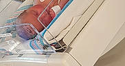 Zaiden joined the competition — help win amazing prizes! baby, bed, blanket, caregiver, diaper, healthcare, hospital, hospital_room, incubator, infant, medical_care, medical_equipment, monitoring, newborn, nurse, patient, person, resting, tubes, wood_floor