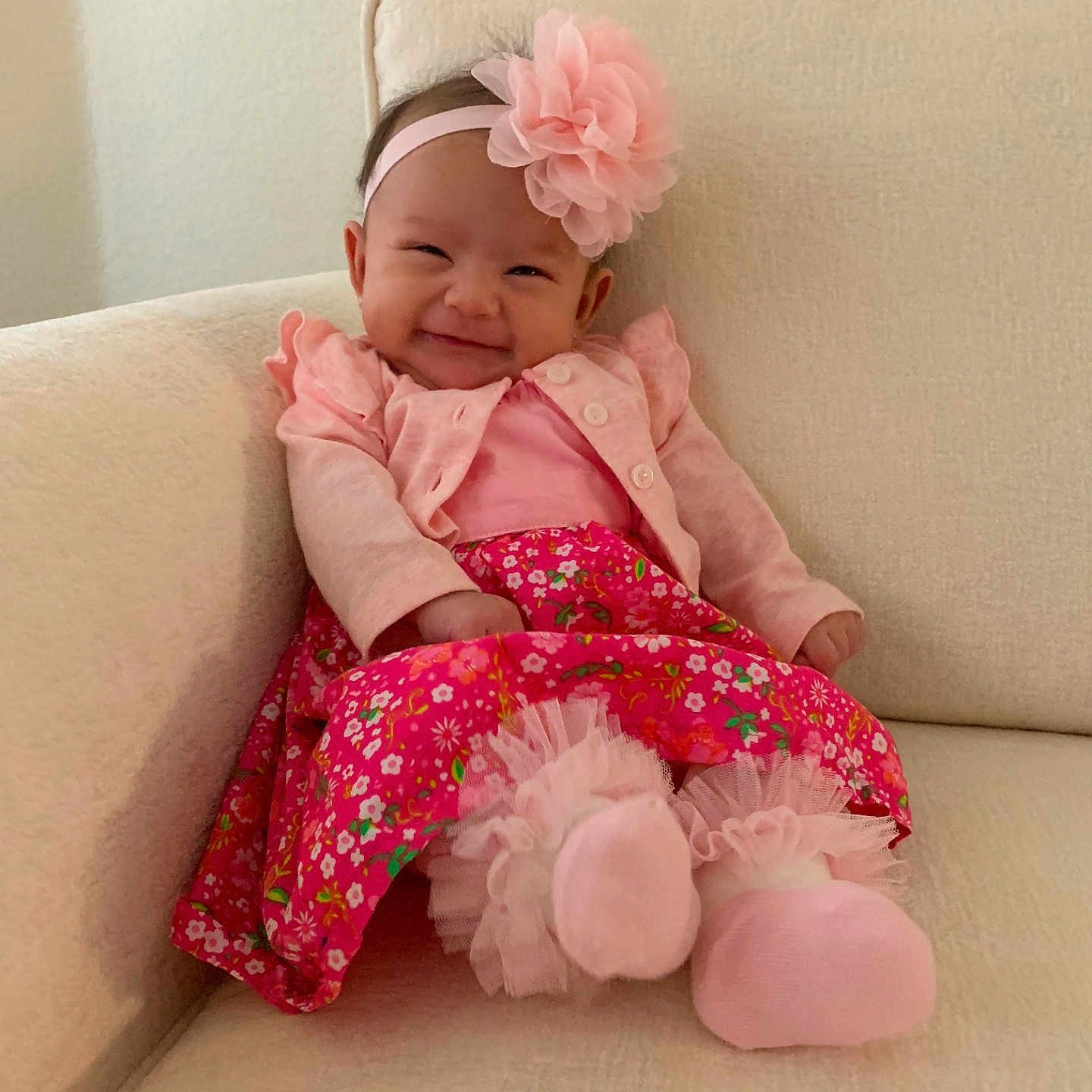 Kiana joined the competition — help win amazing prizes! baby_products, child, hair_accessory, infant, pink, product, textile, toddler