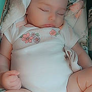 Myrren Annarose joined the competition — help win amazing prizes! baby, sleeping, blanket, onesie, infant, peaceful, soft, cute, child, fist, comfort, clothing, indoors, rest, newborn, skin, head, face, portrait, young