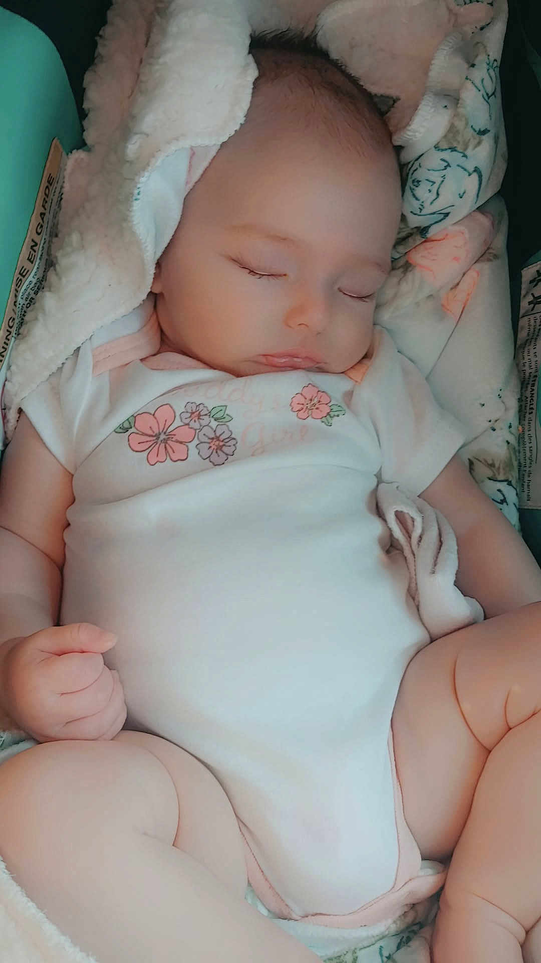Myrren Annarose joined the competition — help win amazing prizes! baby, sleeping, blanket, onesie, infant, peaceful, soft, cute, child, fist, comfort, clothing, indoors, rest, newborn, skin, head, face, portrait, young