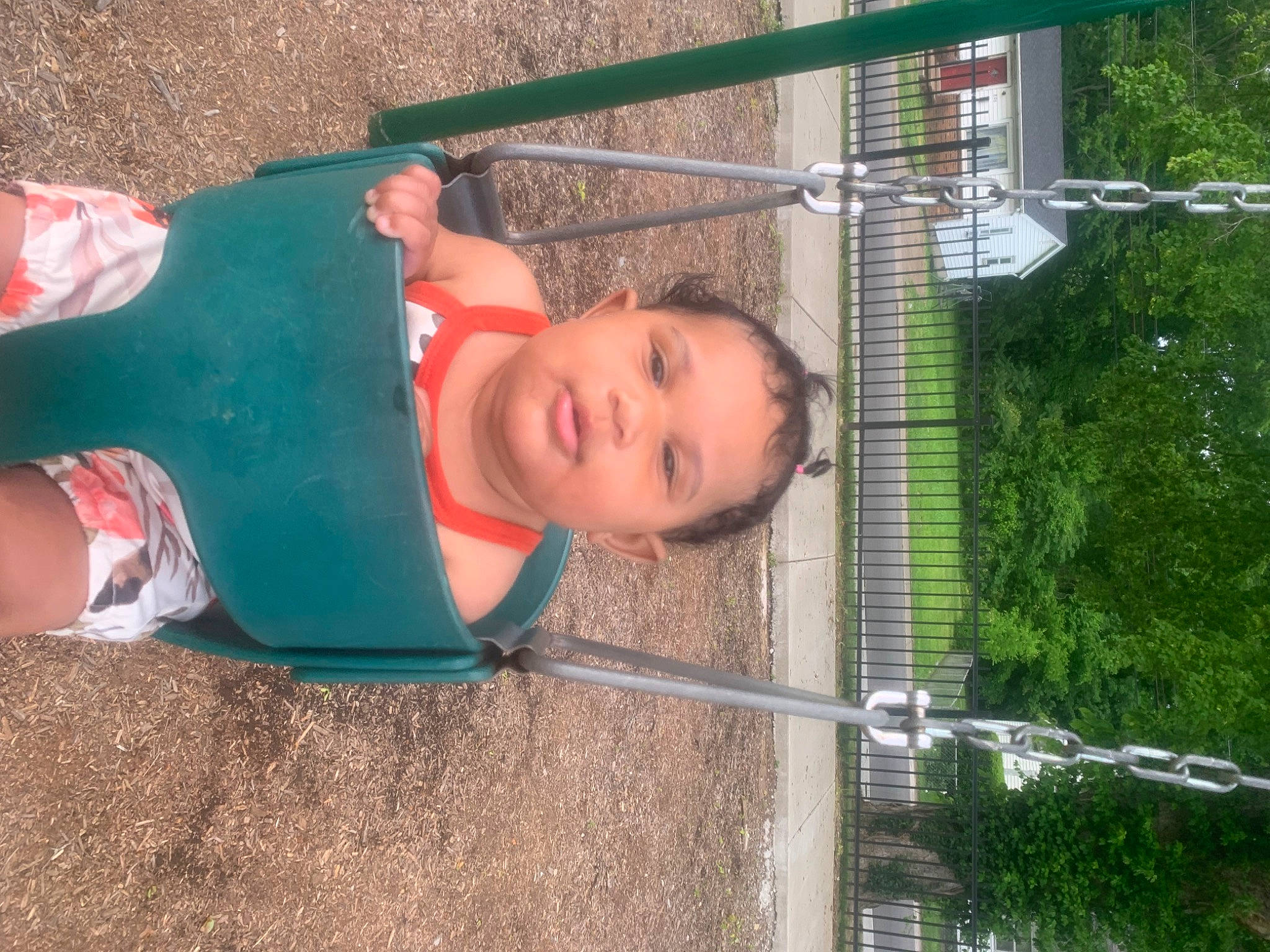 Mayari joined the competition — help win amazing prizes! baby, baby_products, baby_toddler_clothing, child, city, fun, grass, leisure, outdoor_play_equipment, person, plant, play, playground, recreation, smile, soil, t_shirt, toddler, tree, vacation