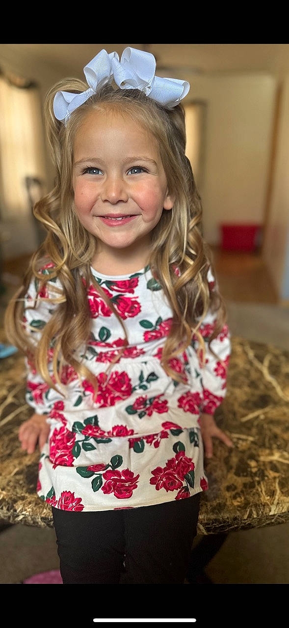 Kinley joined the competition — help win amazing prizes! clothing, dress, eye, face, facial_expression, fashion, hair, hairstyle, happy, head, iris, jacket, joy, organ, person, pink, plant, sleeve, smile, standing