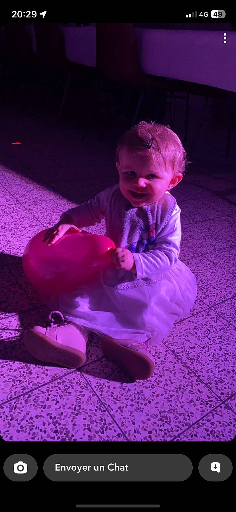 Lou Ana participe au concours pour gagner de l'argent avec cette photo : baby, baby_toddler_clothing, carmine, child, comfort, crawling, darkness, electric_blue, floor, flooring, fun, grass, magenta, person, pink, purple, sitting, smile, tints_and_shades, toddler