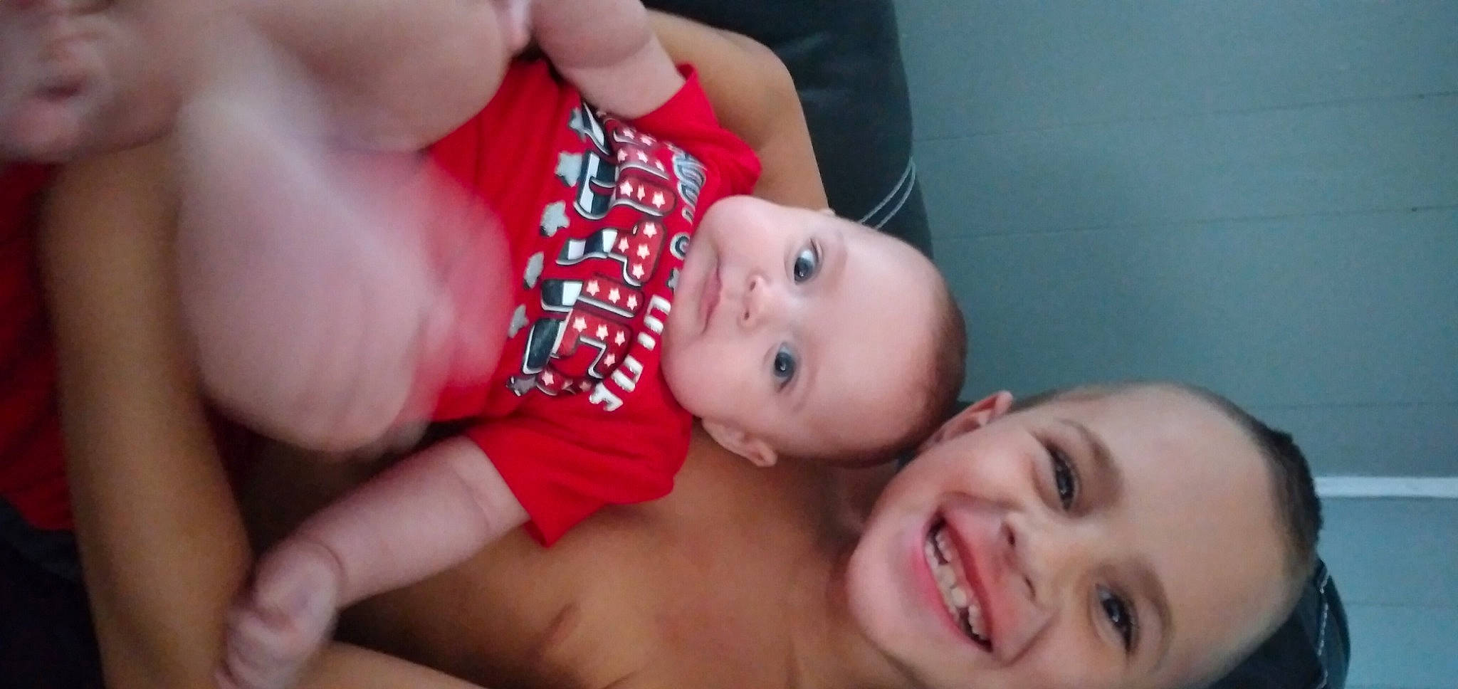 Jayme joined the competition — help win amazing prizes! arm, baby, black_hair, cheek, chest, child, face, finger, fun, hand, joy, leg, lip, mouth, muscle, neck, nose, person, smile, throat