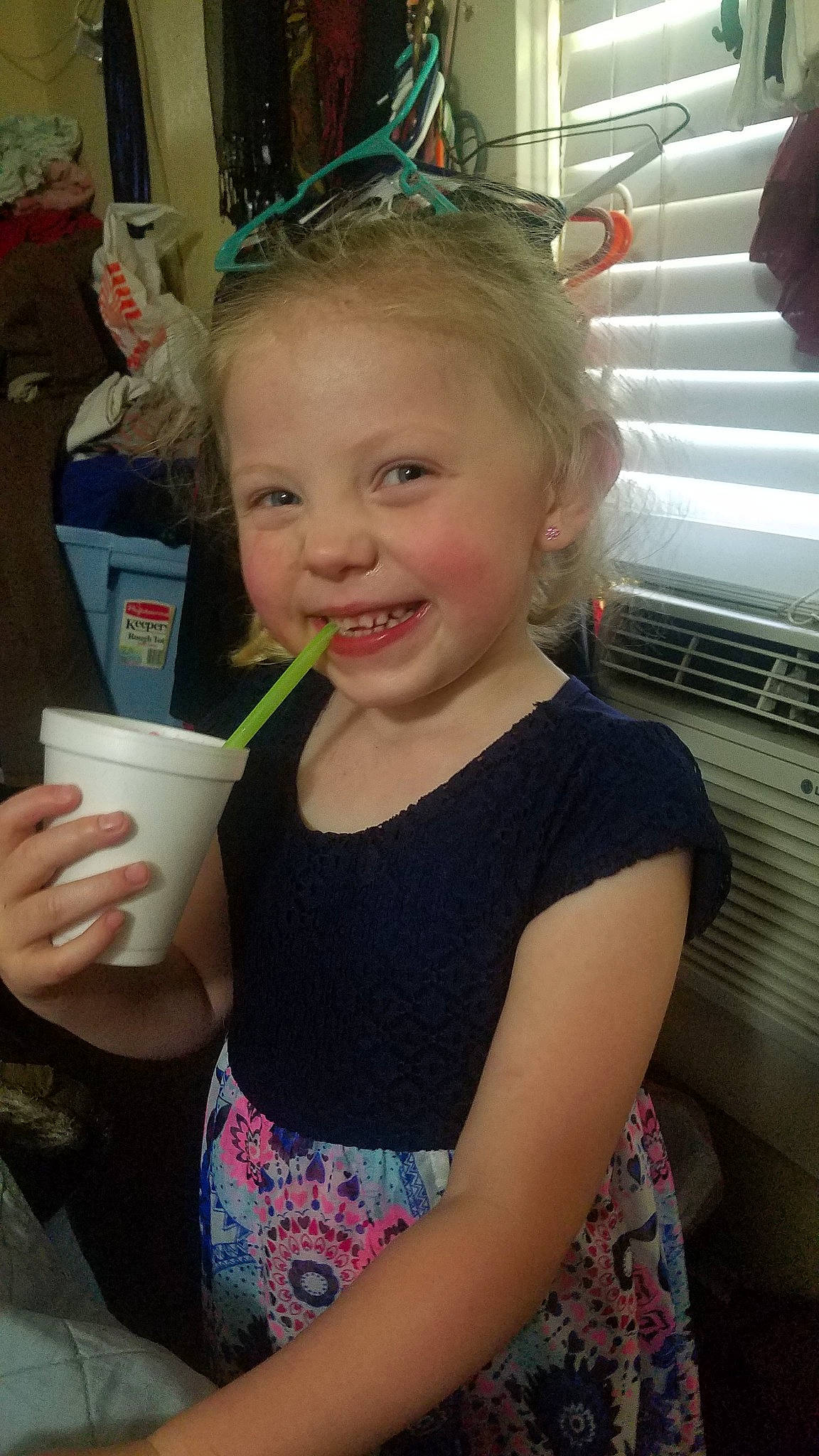 Aria joined the competition — help win amazing prizes! blond, child, joy, long_hair, person, smile, toddler, tooth