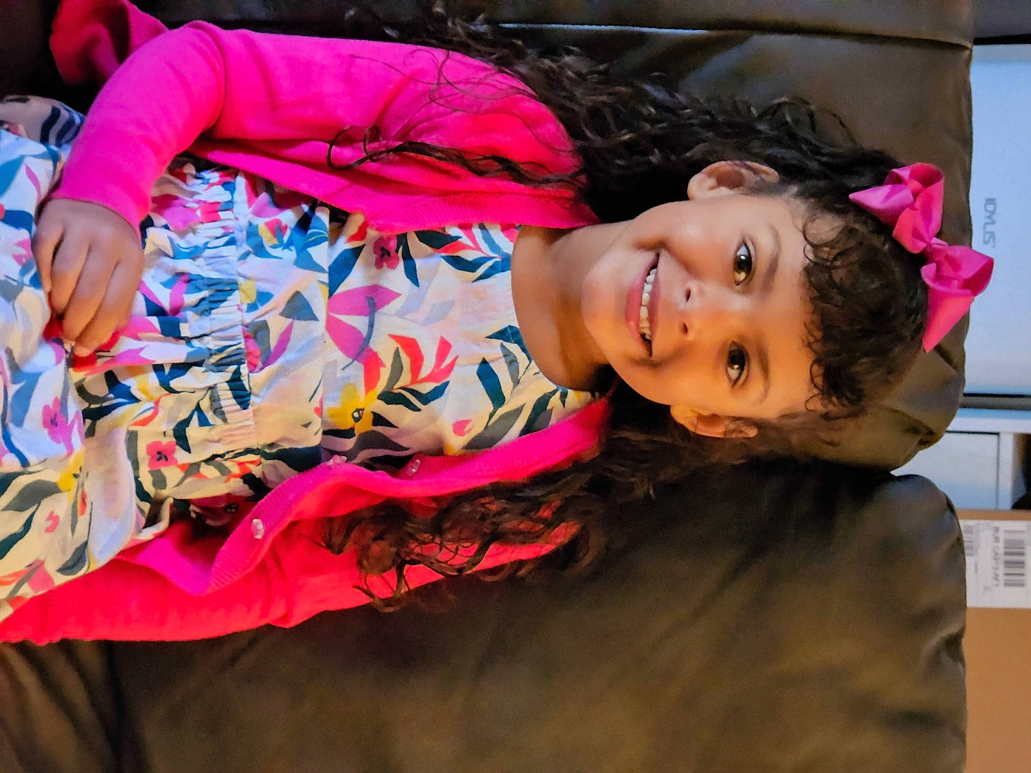 Avalyn joined the competition — help win amazing prizes! child, entertainment, event, fun, happy, joy, leisure, magenta, mouth, pattern, person, pink, sleeve, smile, toddler, tradition, vacation