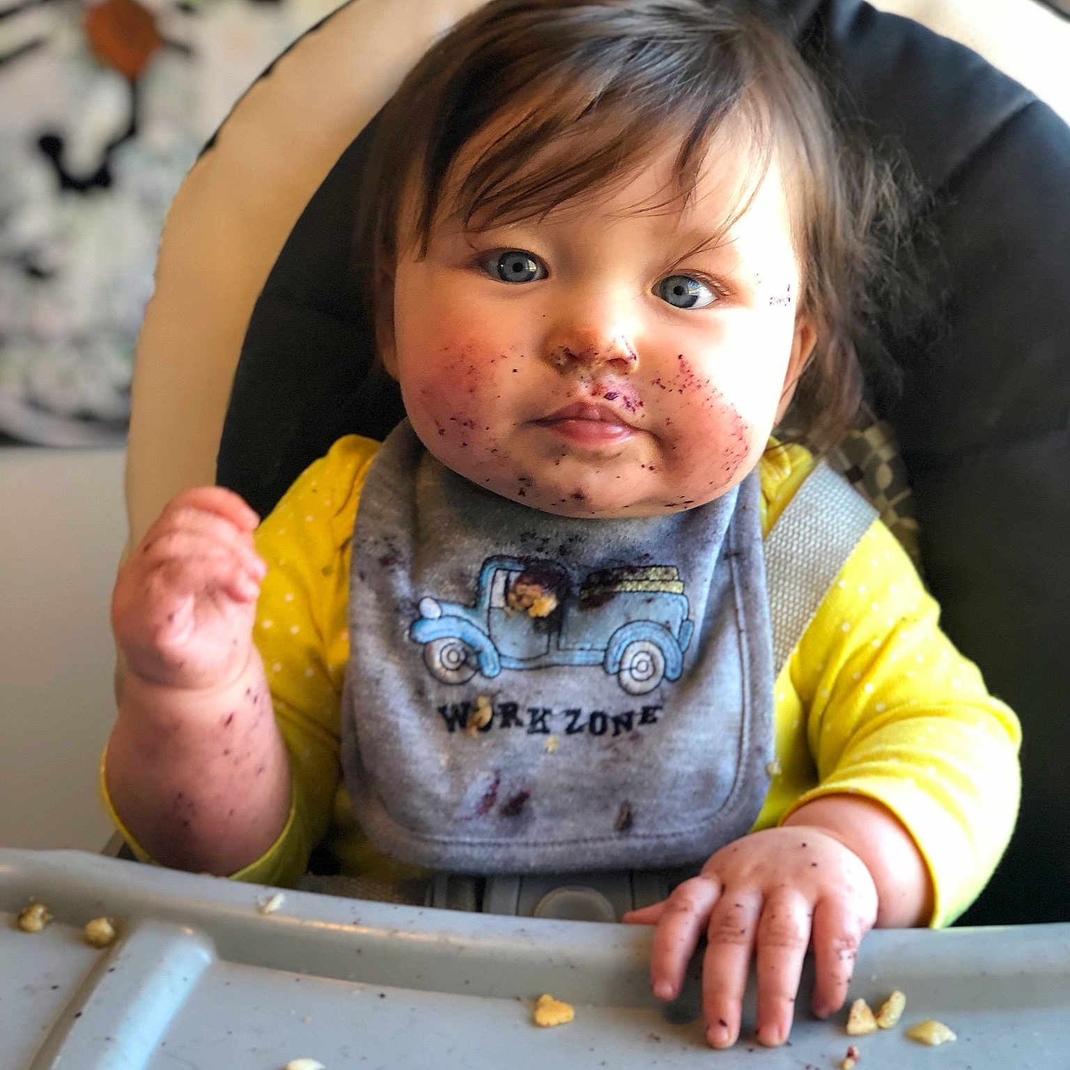 Brynn joined the competition — help win amazing prizes! child, comfort_food, eating, food, person, play, toddler