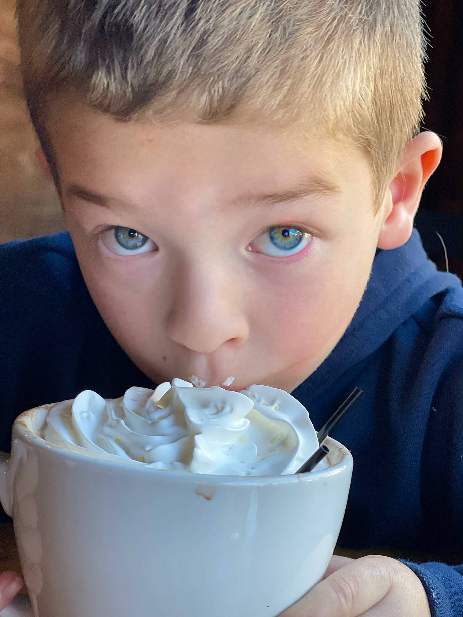Gunner joined the competition — help win amazing prizes! child, coffee, coffee_cup, cream, dairy, dessert, drinkware, espresso_con_panna, eyelash, food, frozen_dessert, gelato, ice_cream, ingredient, person, recipe, serveware, spoon, sweetness, tableware