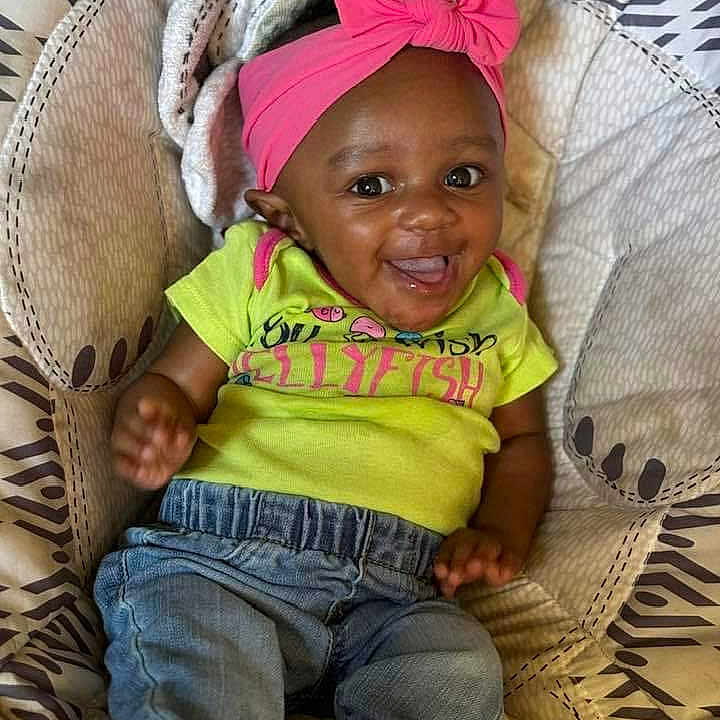 Dkynslei joined the competition — help win amazing prizes! accessories, baby, bodypart, clothing, couch, cushion, face, furniture, happy, hat, head, homedecor, jeans, mouth, pants, person, photography, portrait, smile, t_shirt