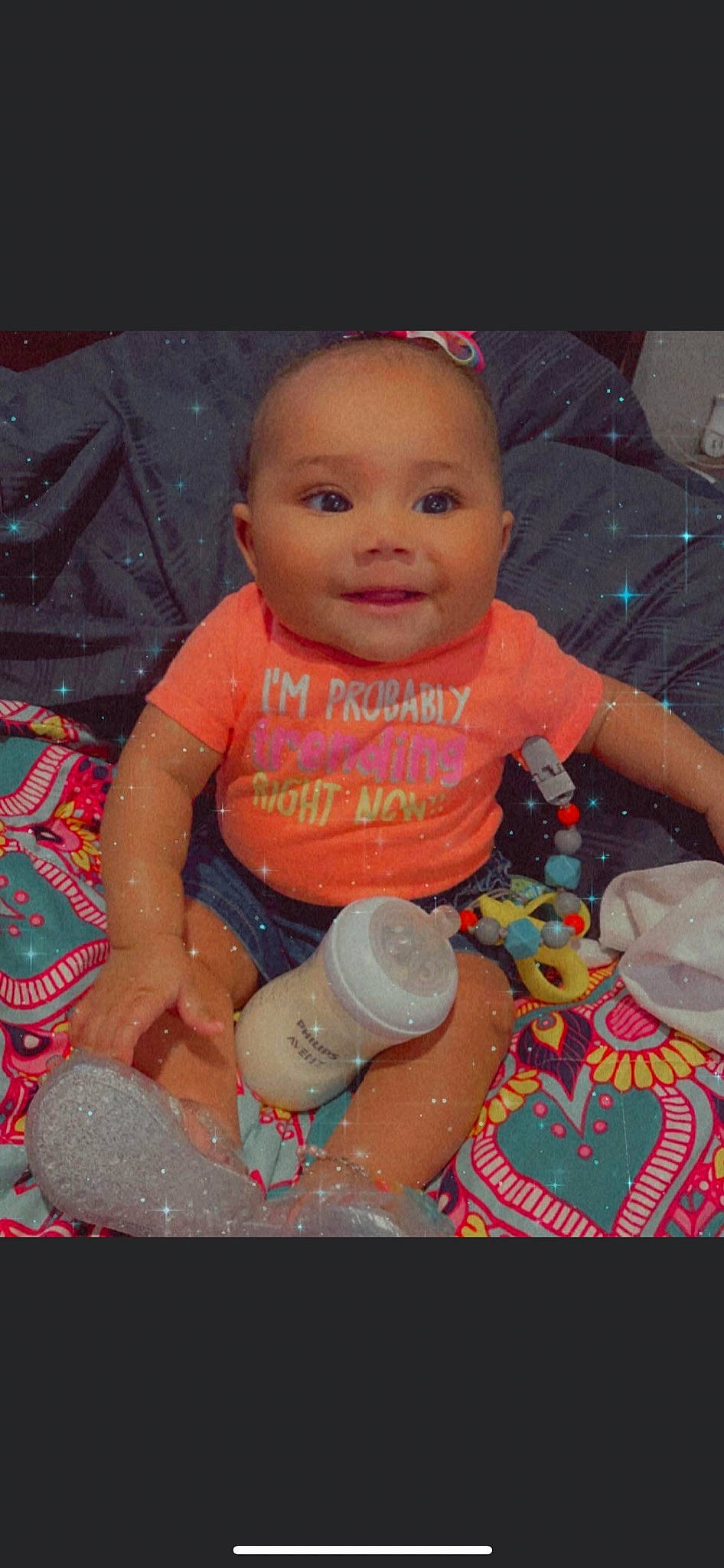 Khaleia joined the competition — help win amazing prizes! baby, baby_toddler_clothing, cheek, child, face, facial_expression, finger, fun, happy, head, human, iris, joy, mouth, person, pink, skin, sleeve, smile, textile