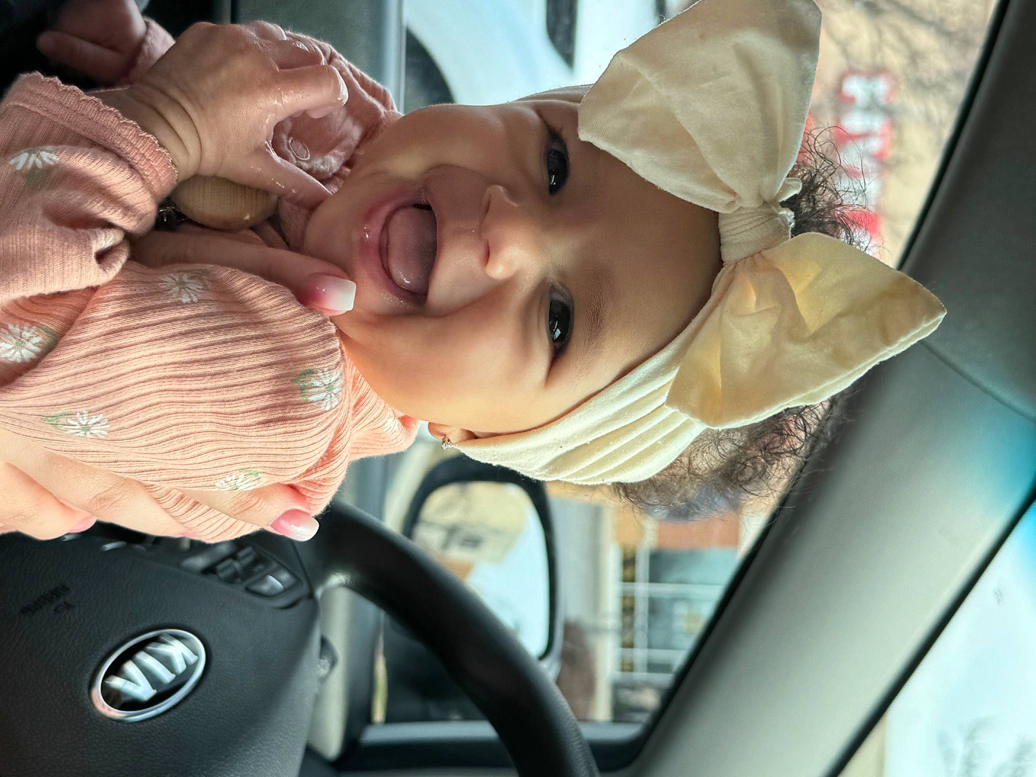 Emersyn joined the competition — help win amazing prizes! auto_part, automotive_design, automotive_exterior, automotive_lighting, automotive_mirror, car, car_seat, eyewear, family_car, happy, hat, headwear, luxury_vehicle, motor_vehicle, person, personal_luxury_car, rear_view_mirror, smile, steering_wheel, vehicle_door