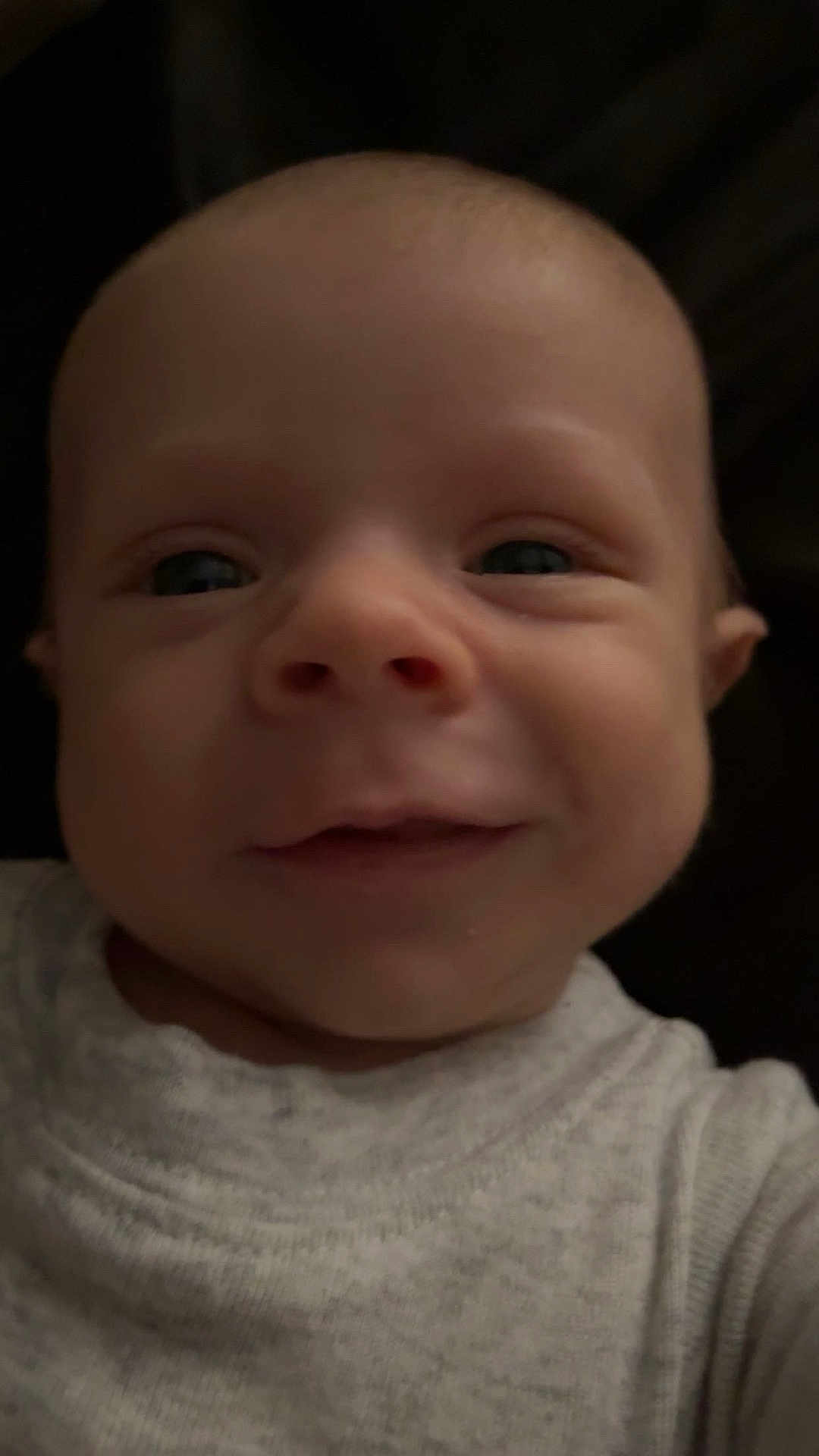 Sawyer is registered to the contest to win money with this photo: baby, face, smile, child, infant, portrait, closeup, apparel, clothing, person, skin, head, young, cute, expression, human, indoors, soft_light, sleeve, fabric